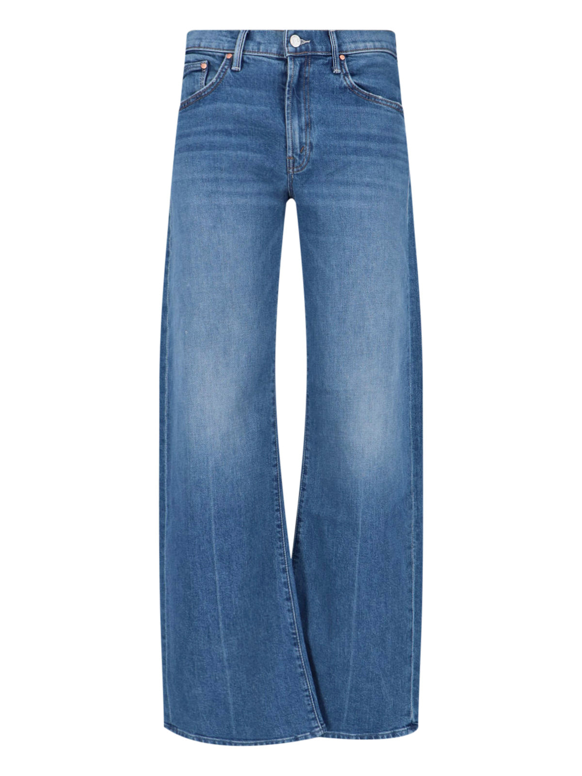 Straight-Leg Jeans with Mid-Rise Waist and Timeless Wash