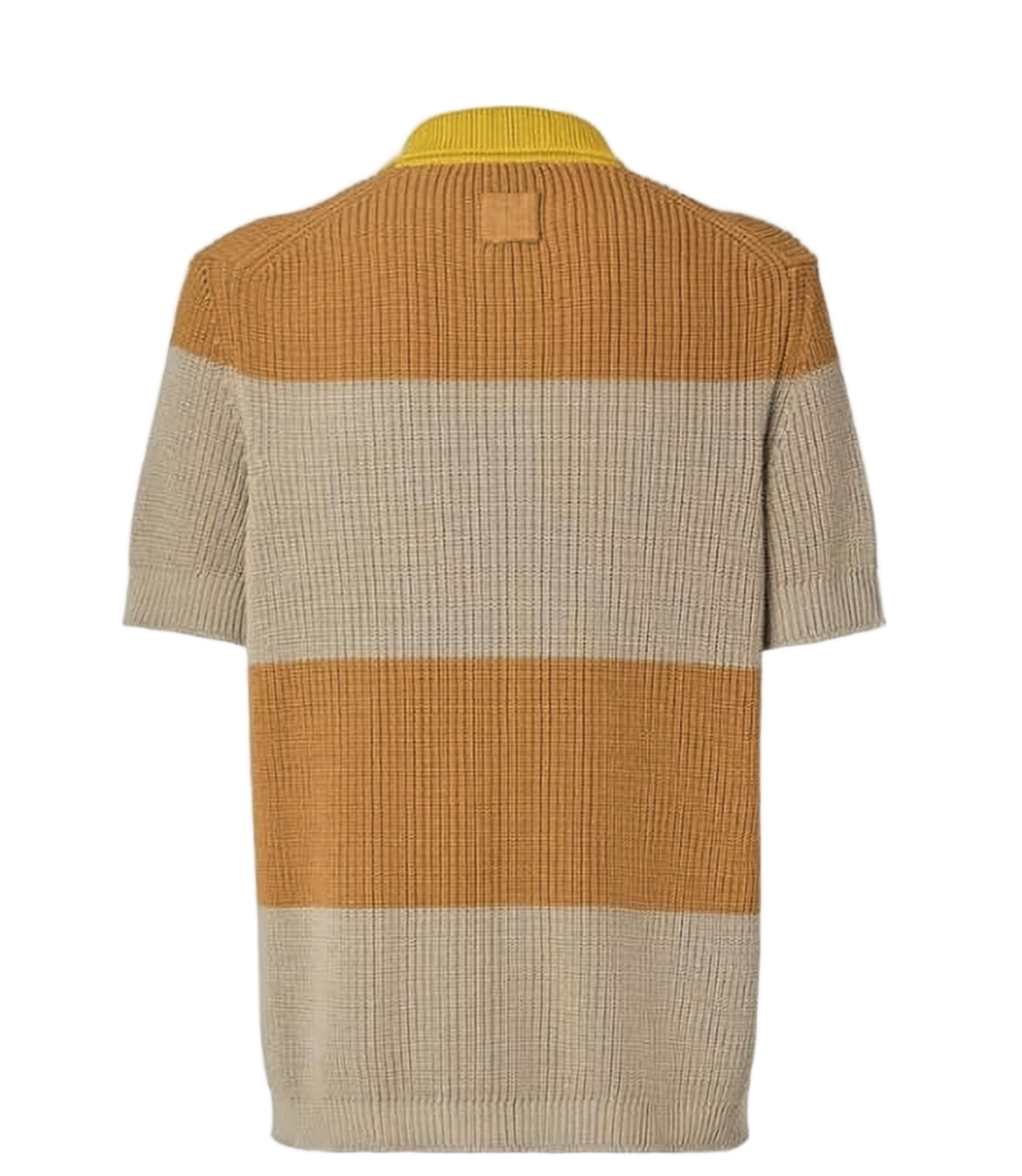 Textured Knit Sweater with Polo Collar