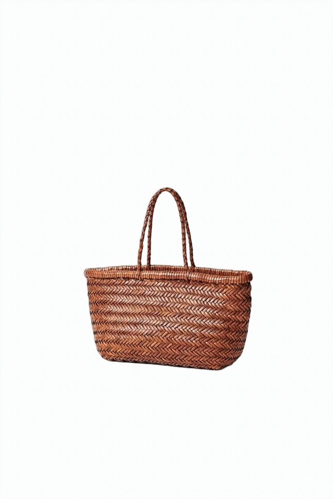 Woven Buffalo Leather Tote Bag