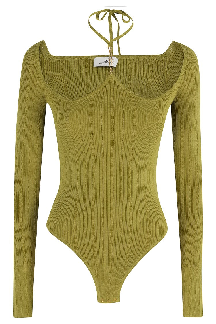 Tricot Body With Unique Neckline