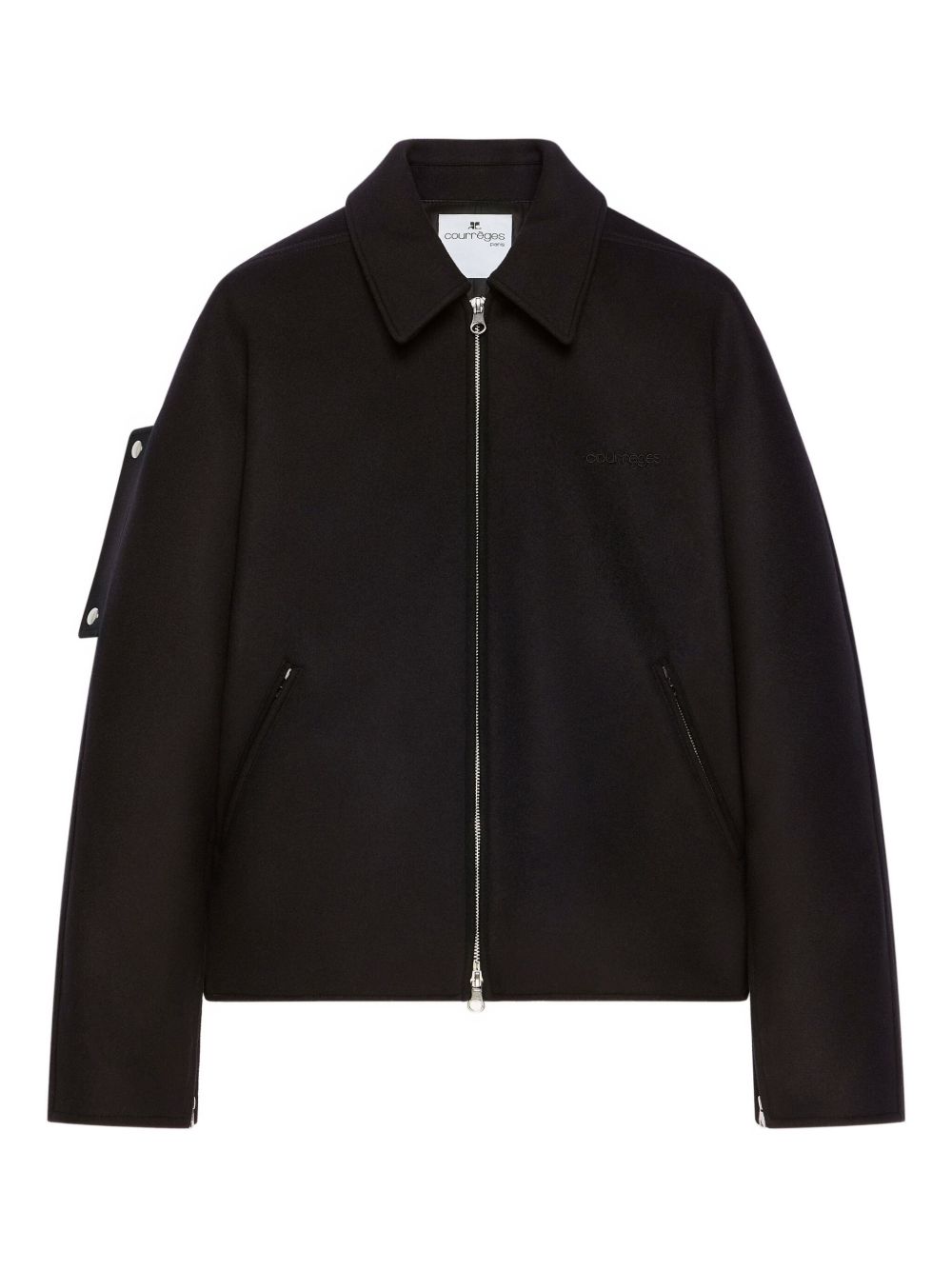 Pointed Collar Black Jacket