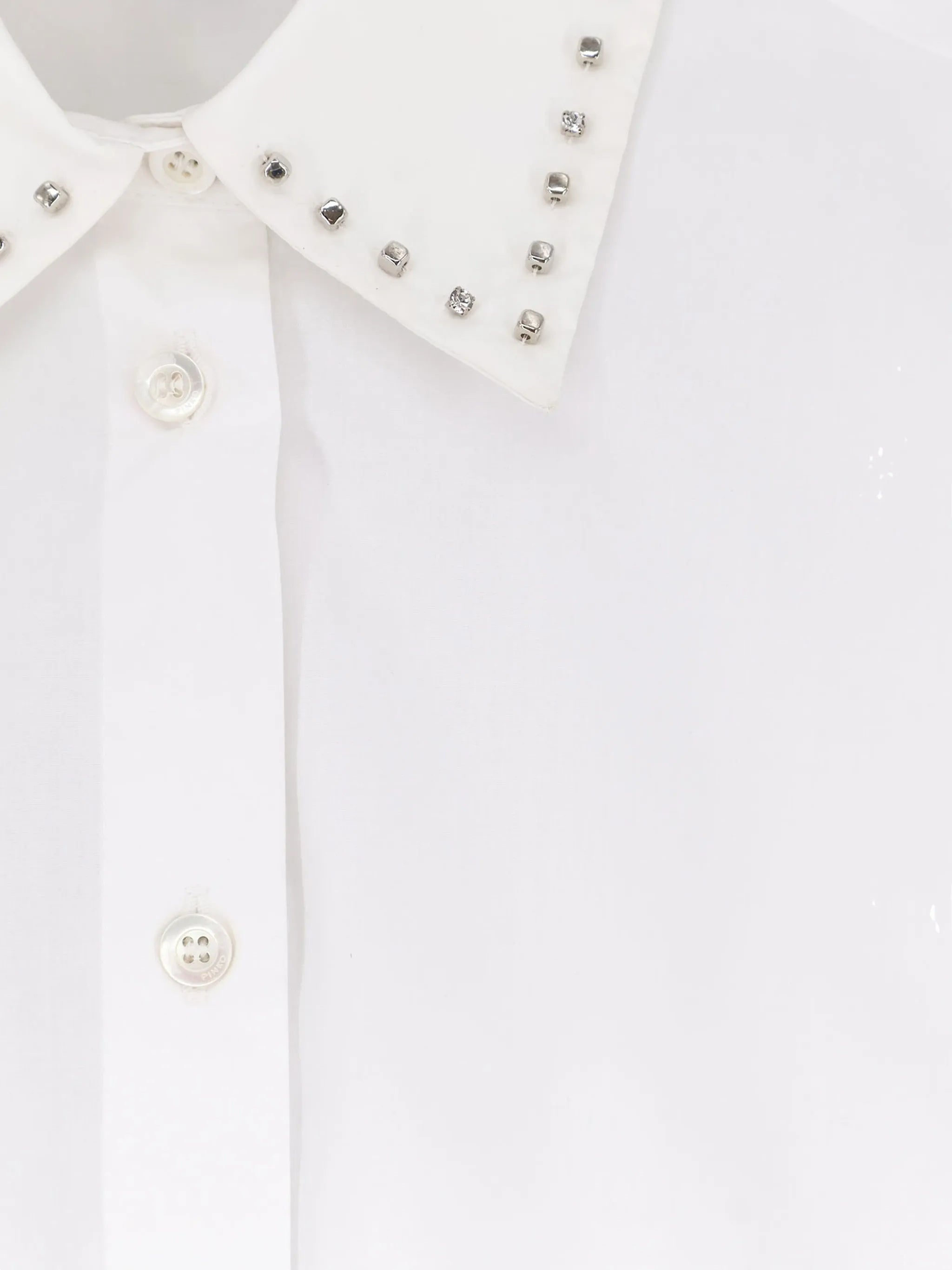 Charita Cropped Studded Fabric Shirt