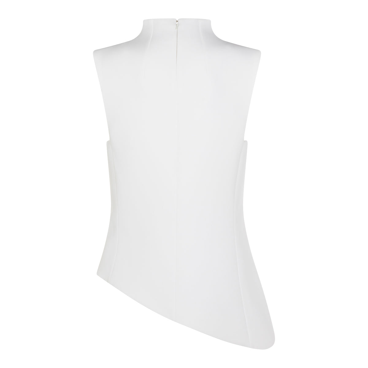 White Cut-Out Sleeveless Top