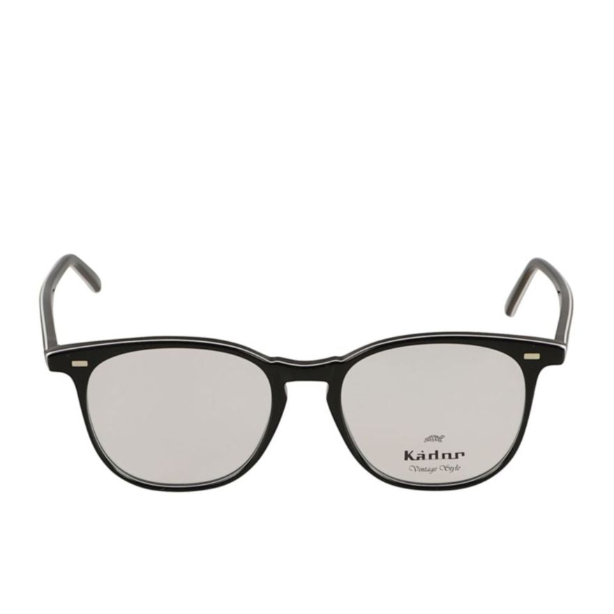 Simple Rounded Square Frame Eyeglasses with Glossy Finish