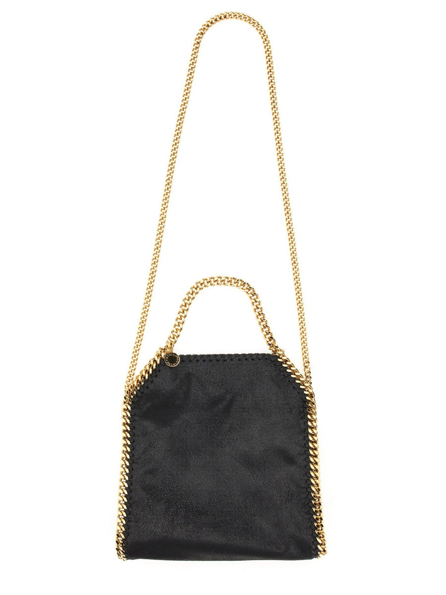 Black Vegan Leather Mini Falabella Handbag