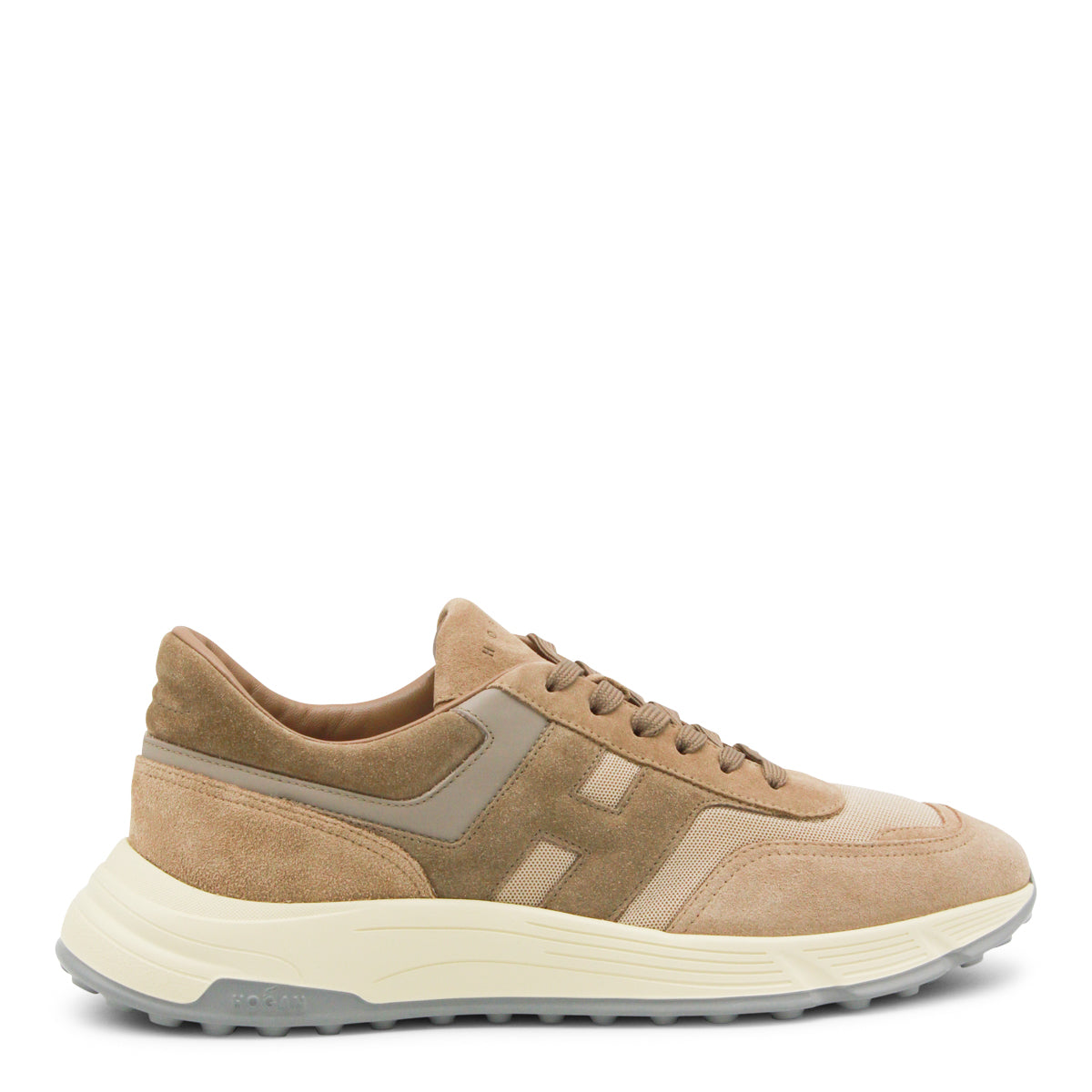 Beige Leather Sneakers