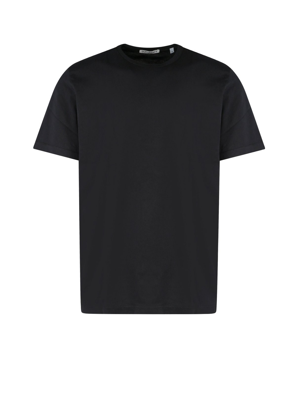 Relaxed Fit Black Short-Sleeve T-Shirt with Minimalist Design