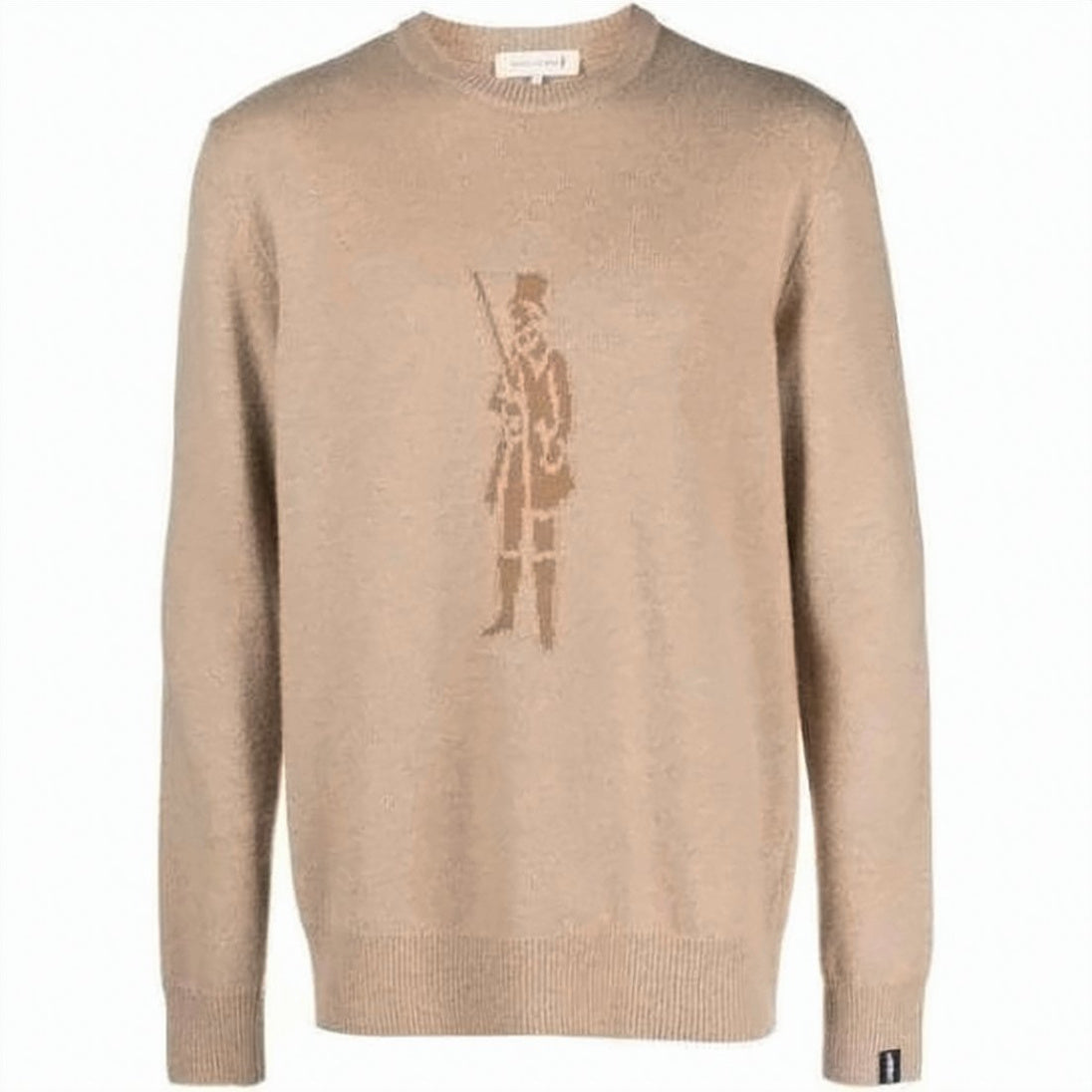 Long-Sleeve Knit Sweater with Tonal Graphic