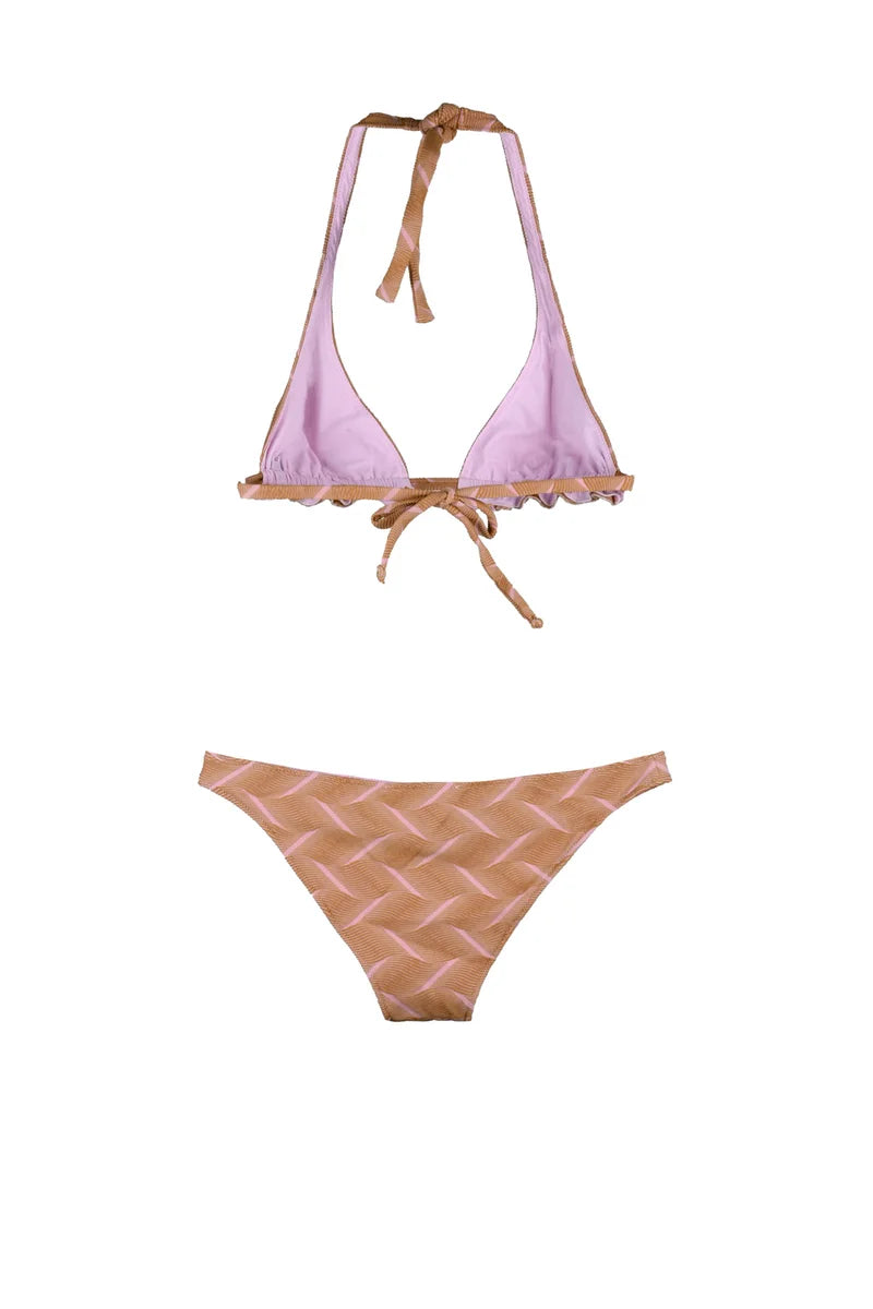 Two-Piece Halter Neck Swimsuit