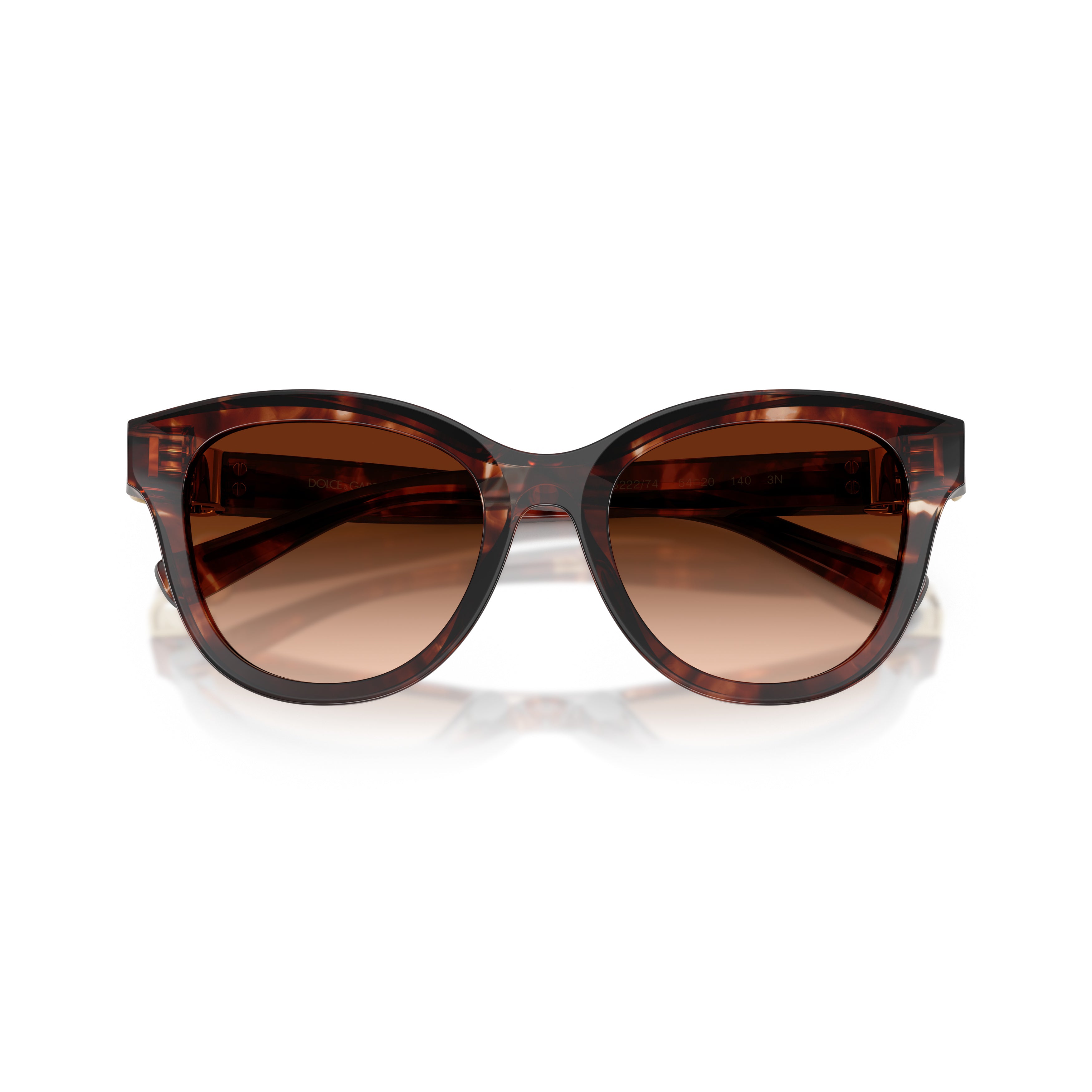 0dg4533 Rounded Tortoiseshell Sunglasses with Gradient Lenses