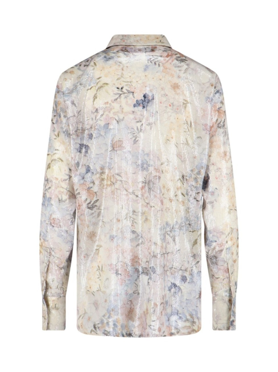 Floral Pleated Shirt – Multicolor
