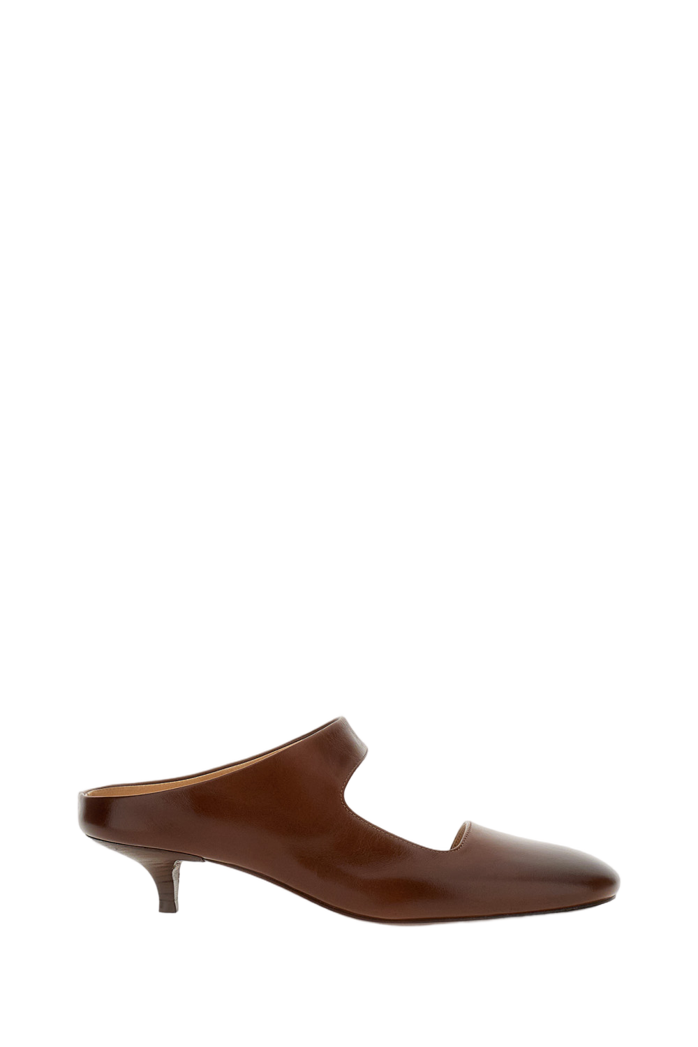 Brown Spianata Leather Mule