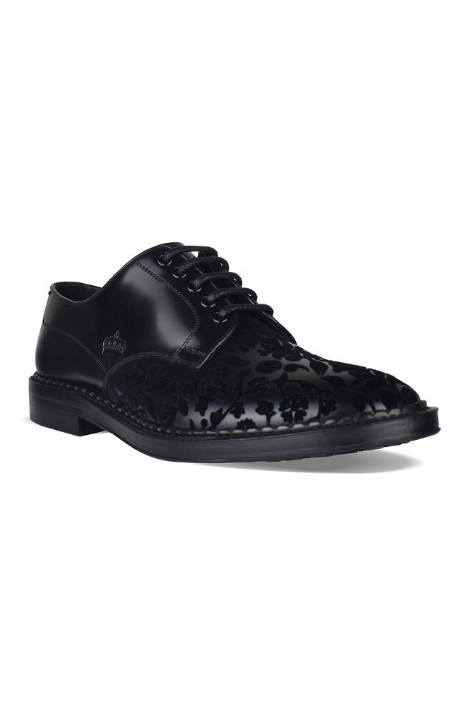 Smooth Black Calf Leather Derbies