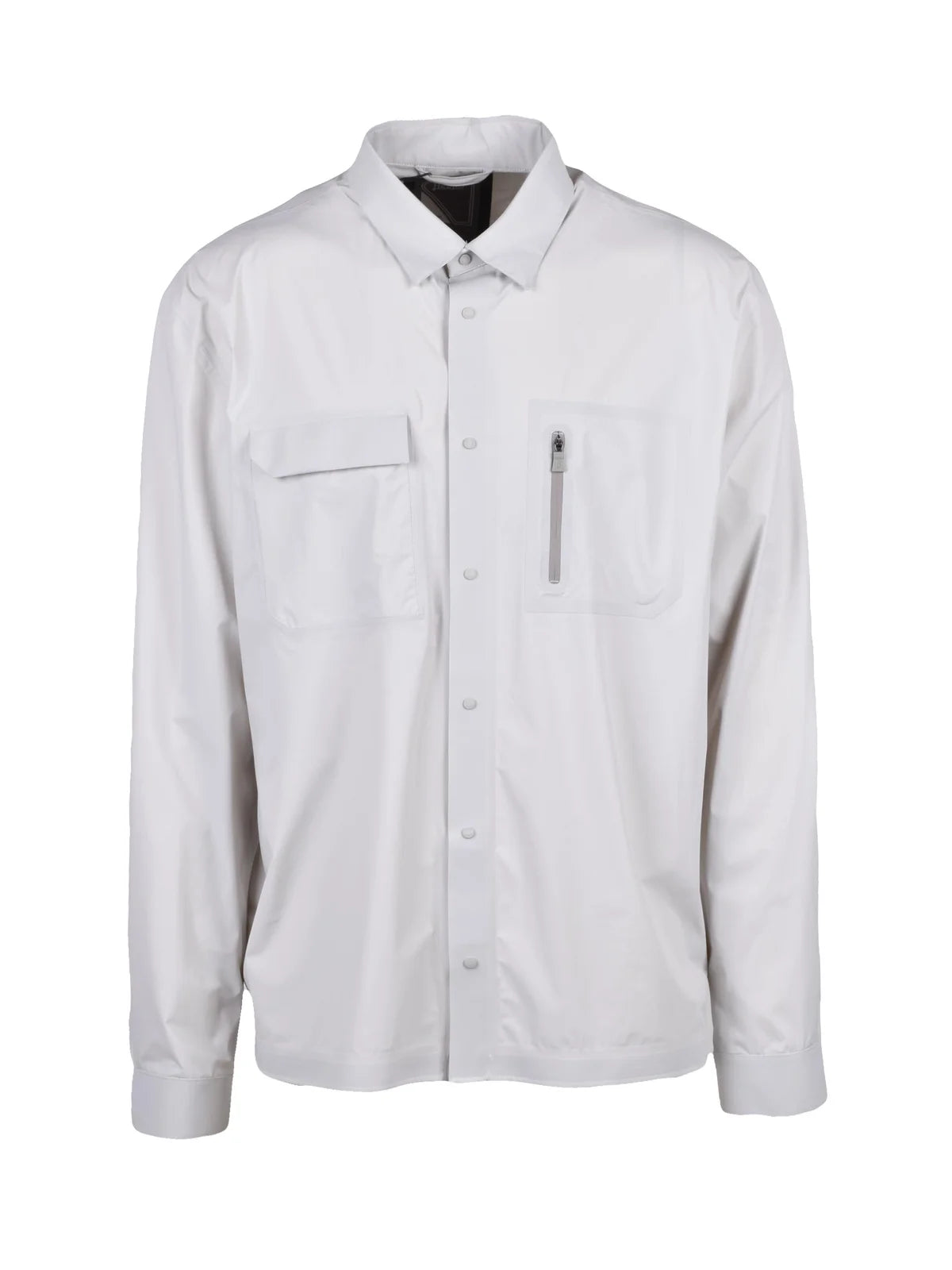 White Polyamide Elastane Technical Stretch Shirt