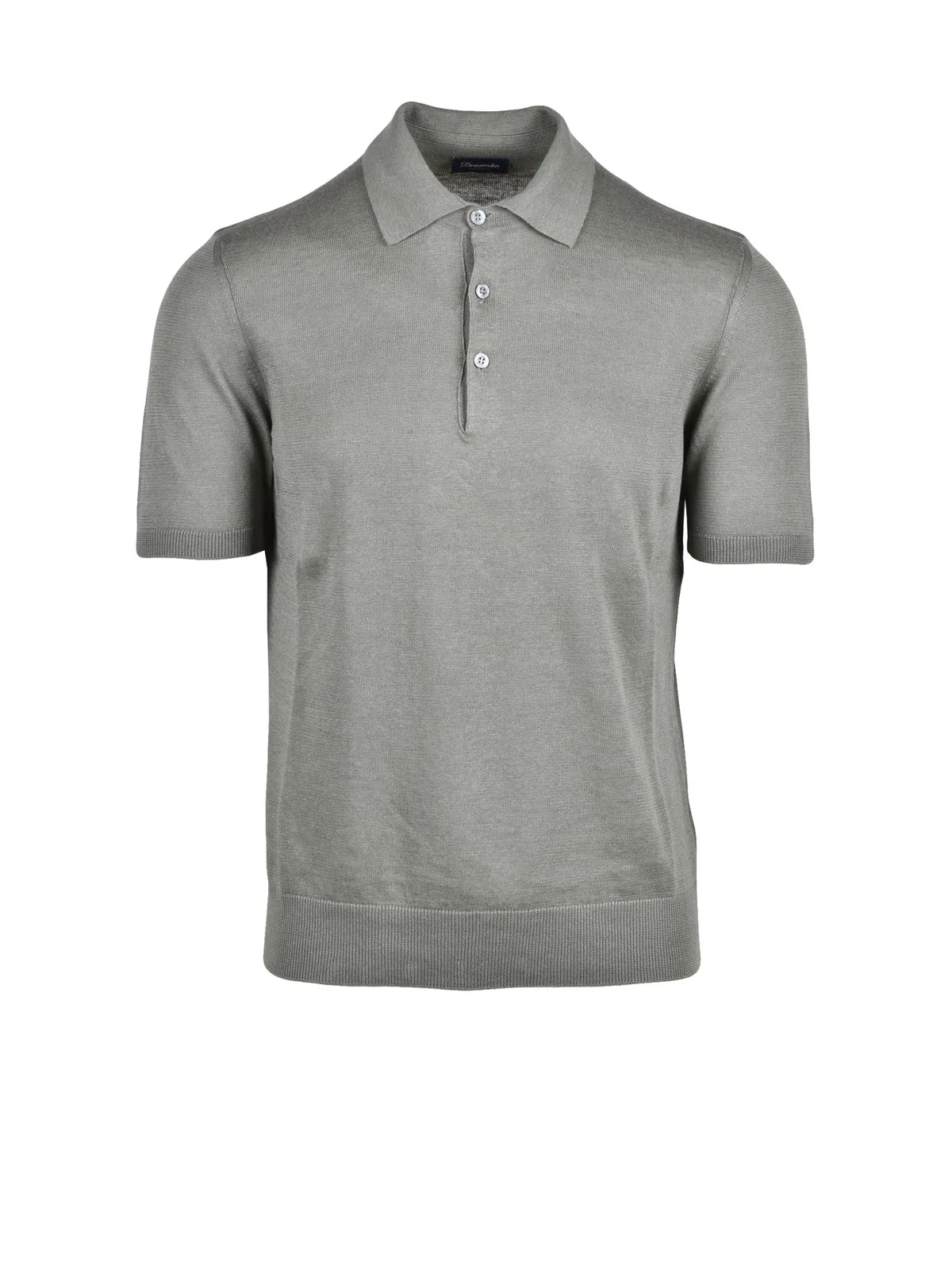Sage Green Linen Cotton Knit Polo