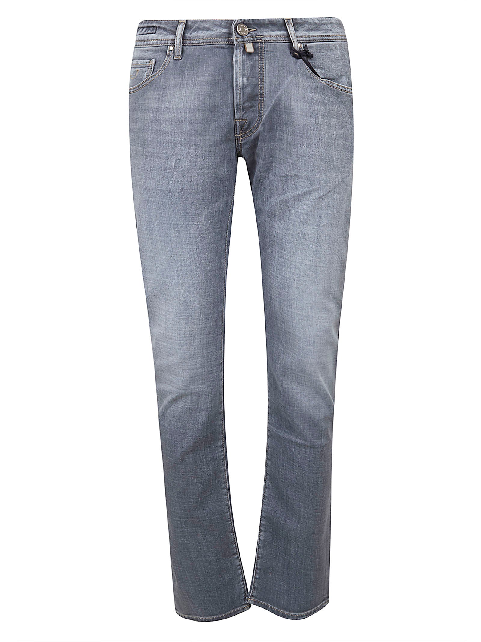 Light Grey Denim Jeans with Classic Fit