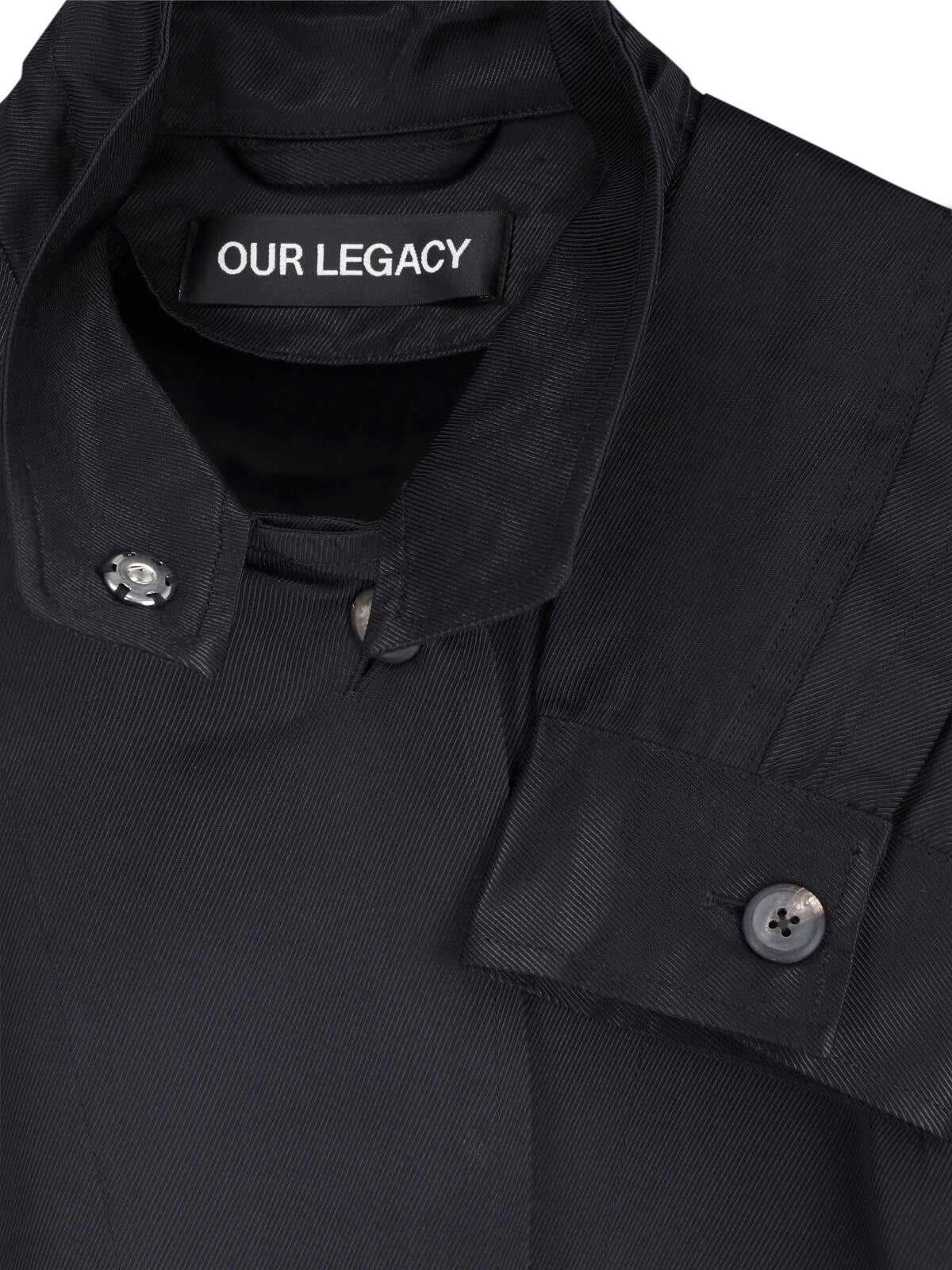 Black High Collar Cropped Jacket