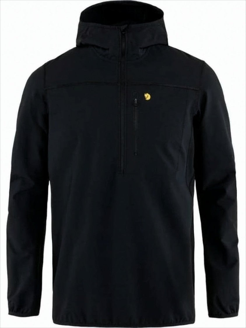 Minimalist Half-Zip Jacket With Hood And Chest Pocket
