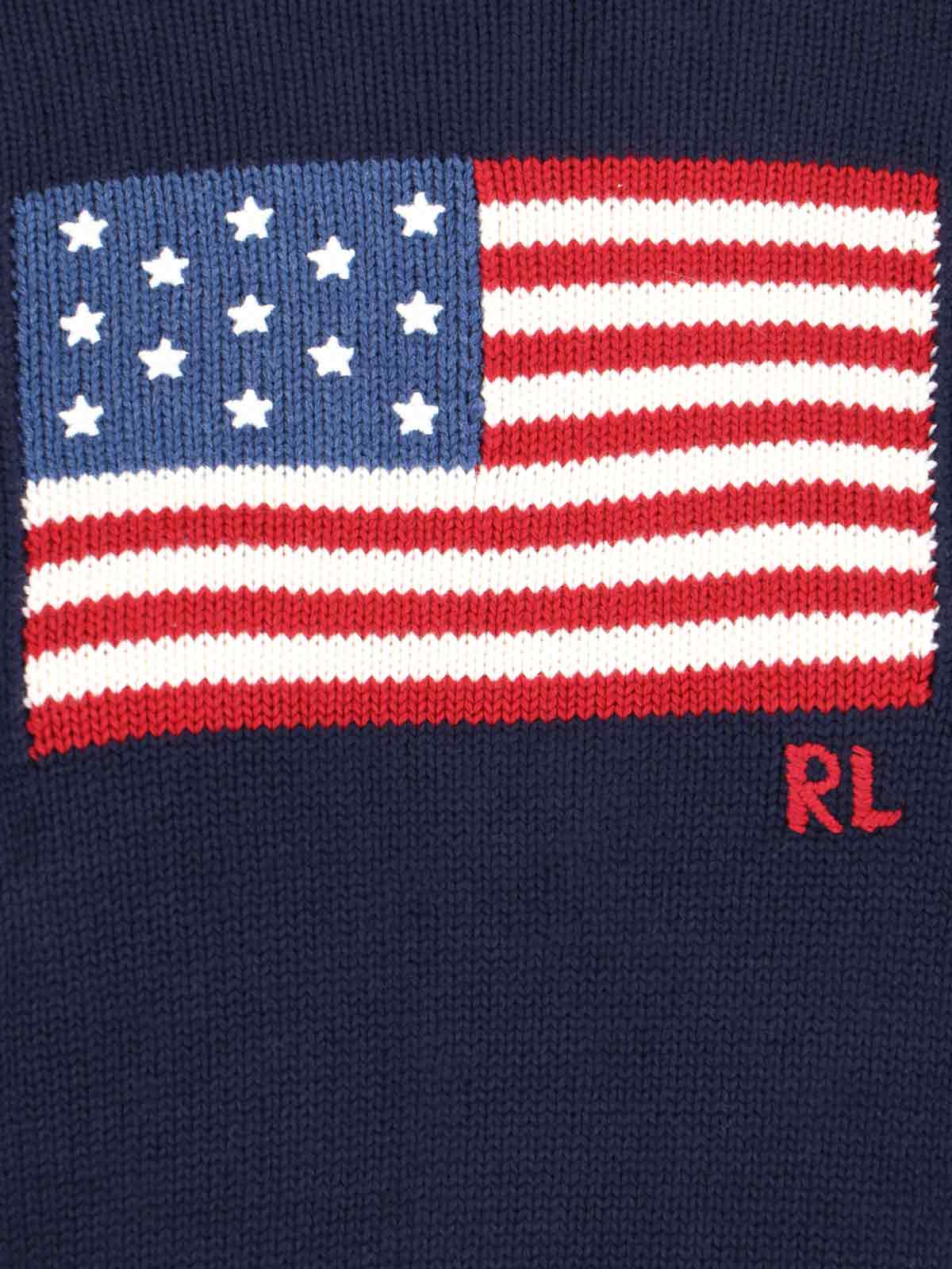 "American Flag" Sweater – Navy