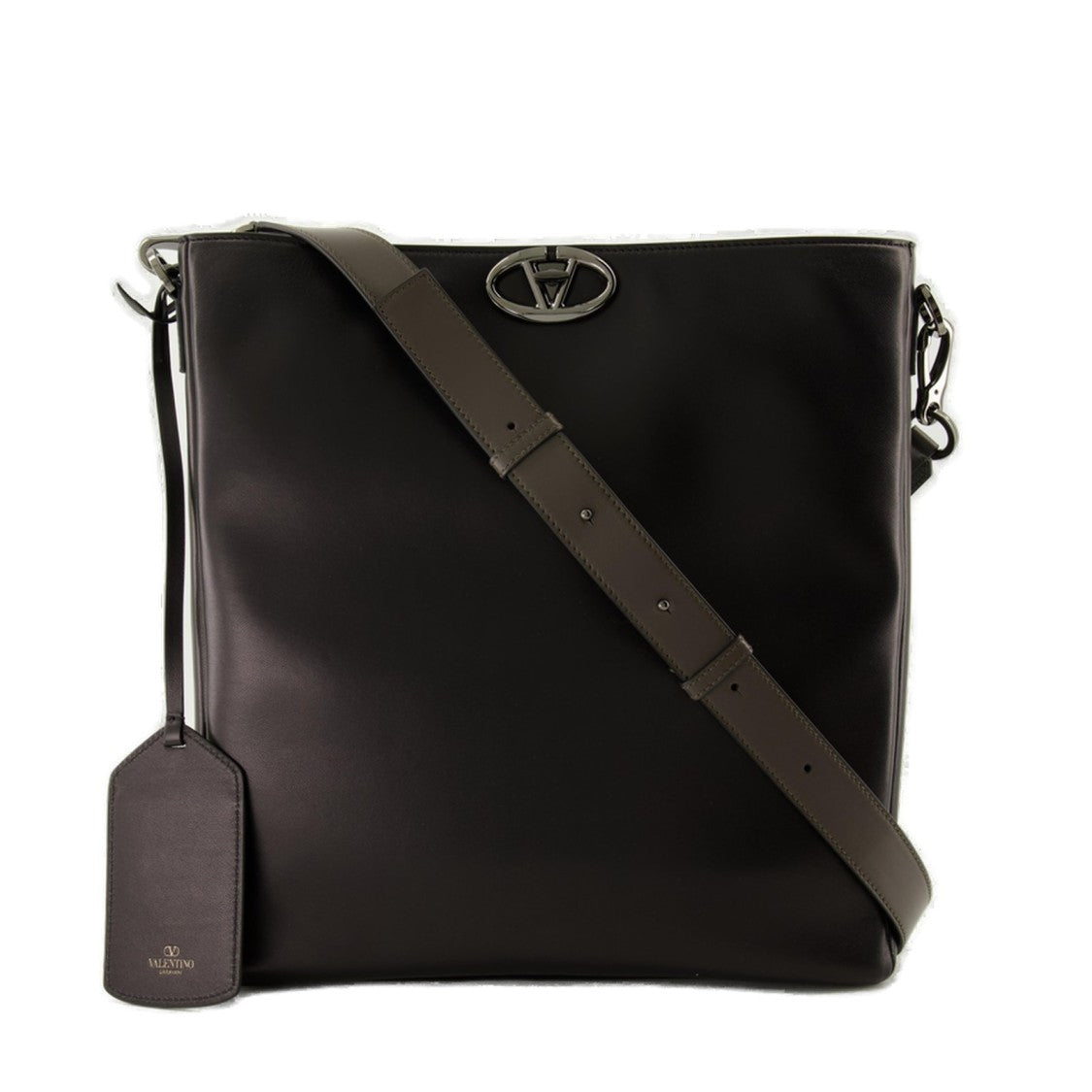 Minimalist Black Lambskin Shoulder Bag by Valentino Garavani