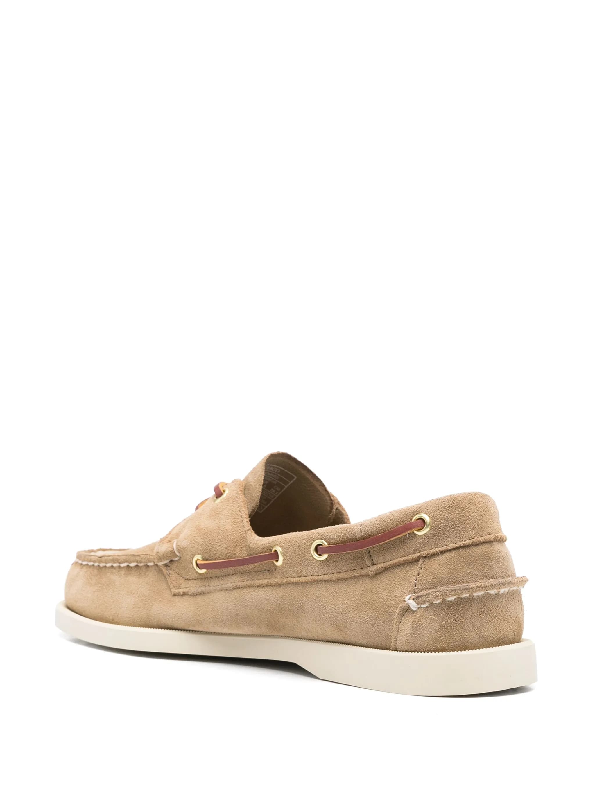 Beige Portland Artisan Suede Boat Shoes