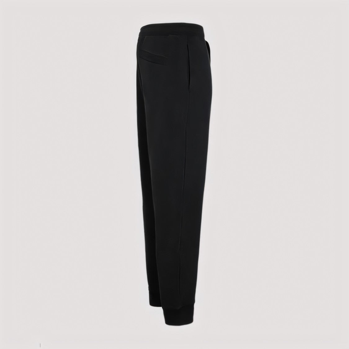 Black Jogger Pants With Adjustable Waist And Cargo Pocket
