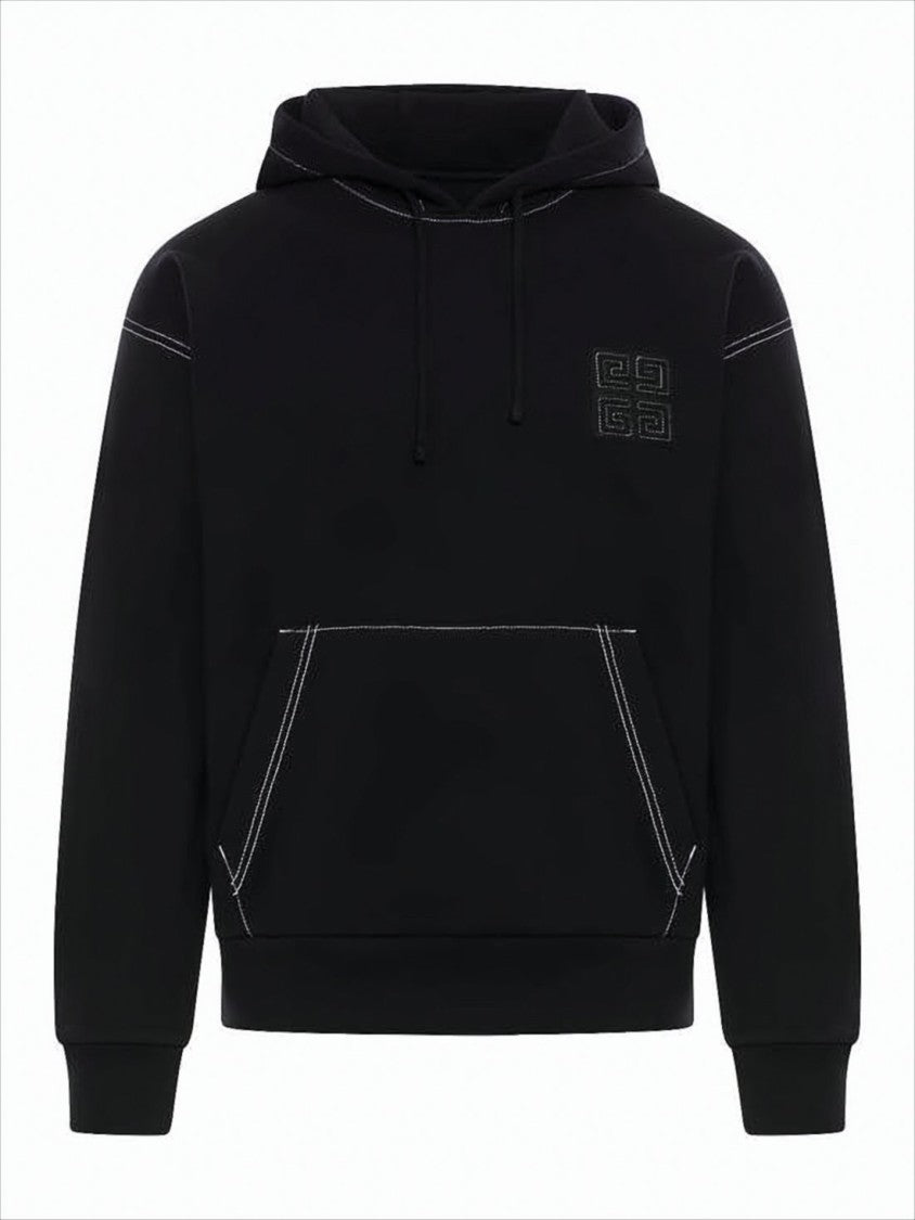 Relaxed Fit Black Hoodie with Kangaroo Pocket