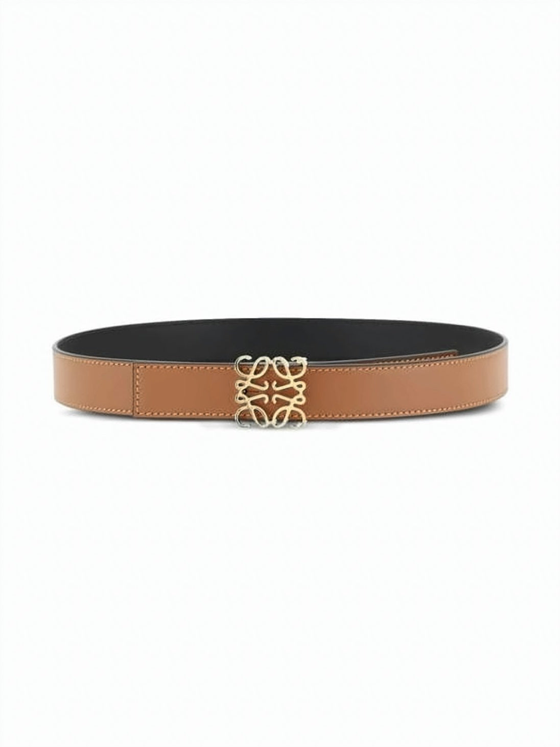 Slim Brown Calf Leather Belt