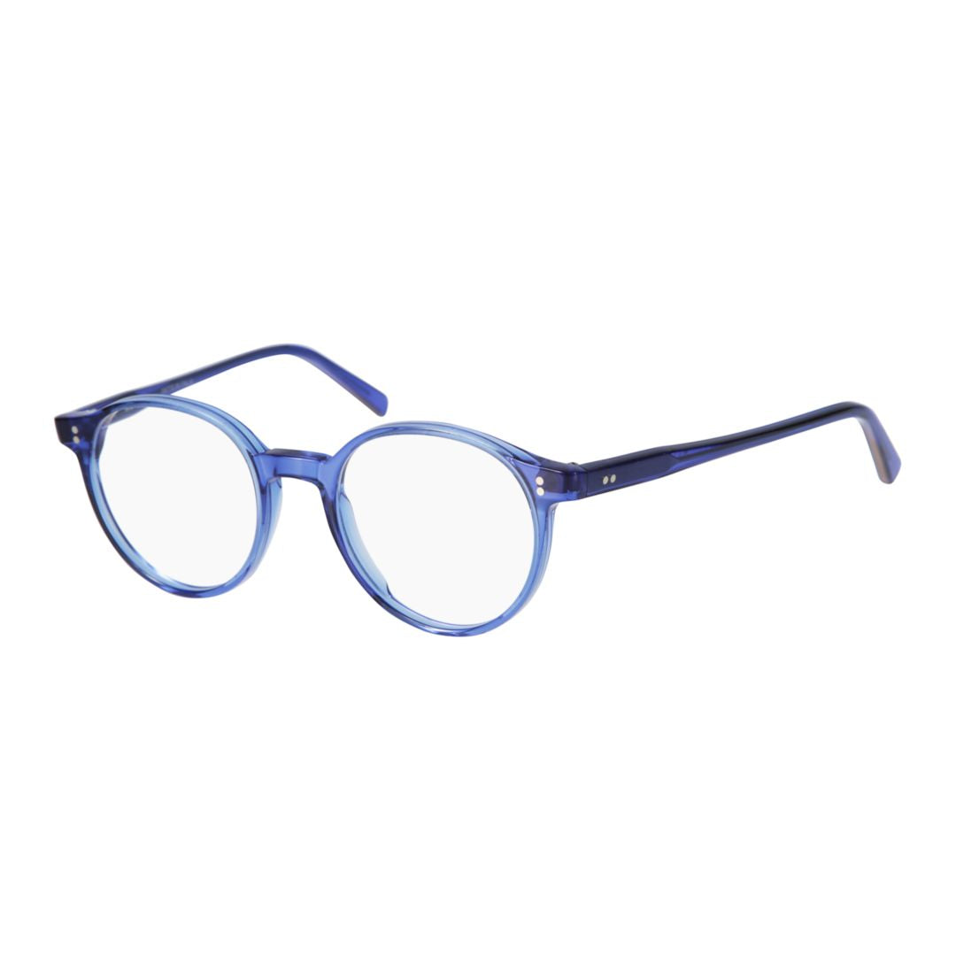 Panto/N Translucent Blue Gradient Round Frame Eyeglasses