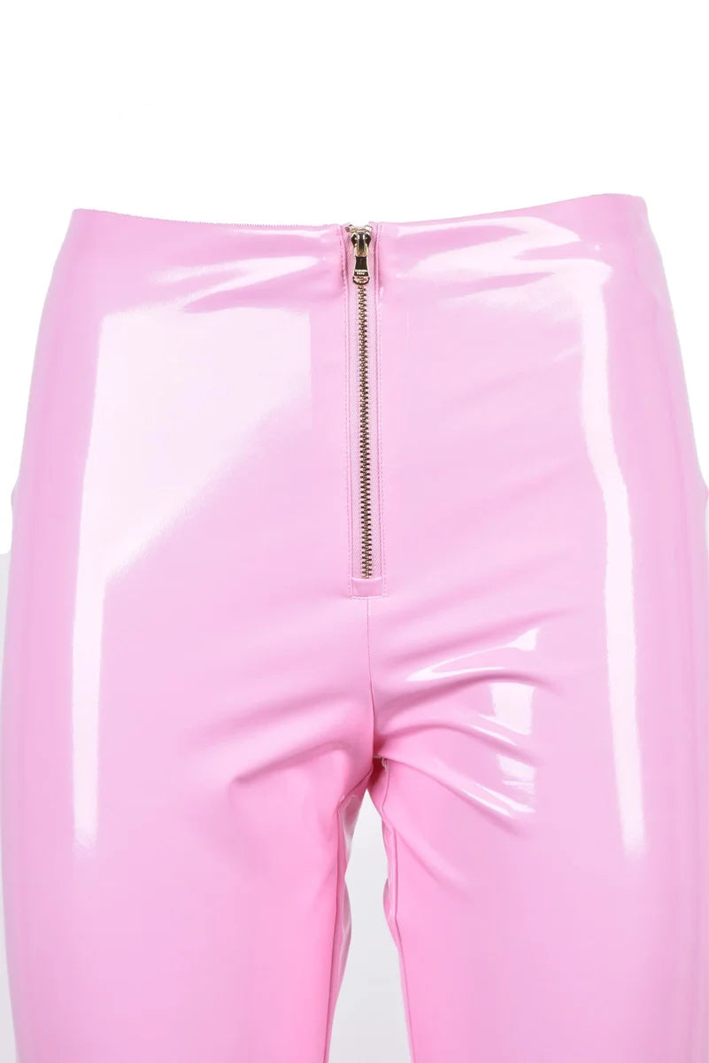 Polyurethane Pants - Pink
