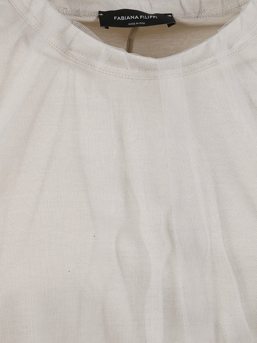 Layered Shirt With Sheer Outer Layer