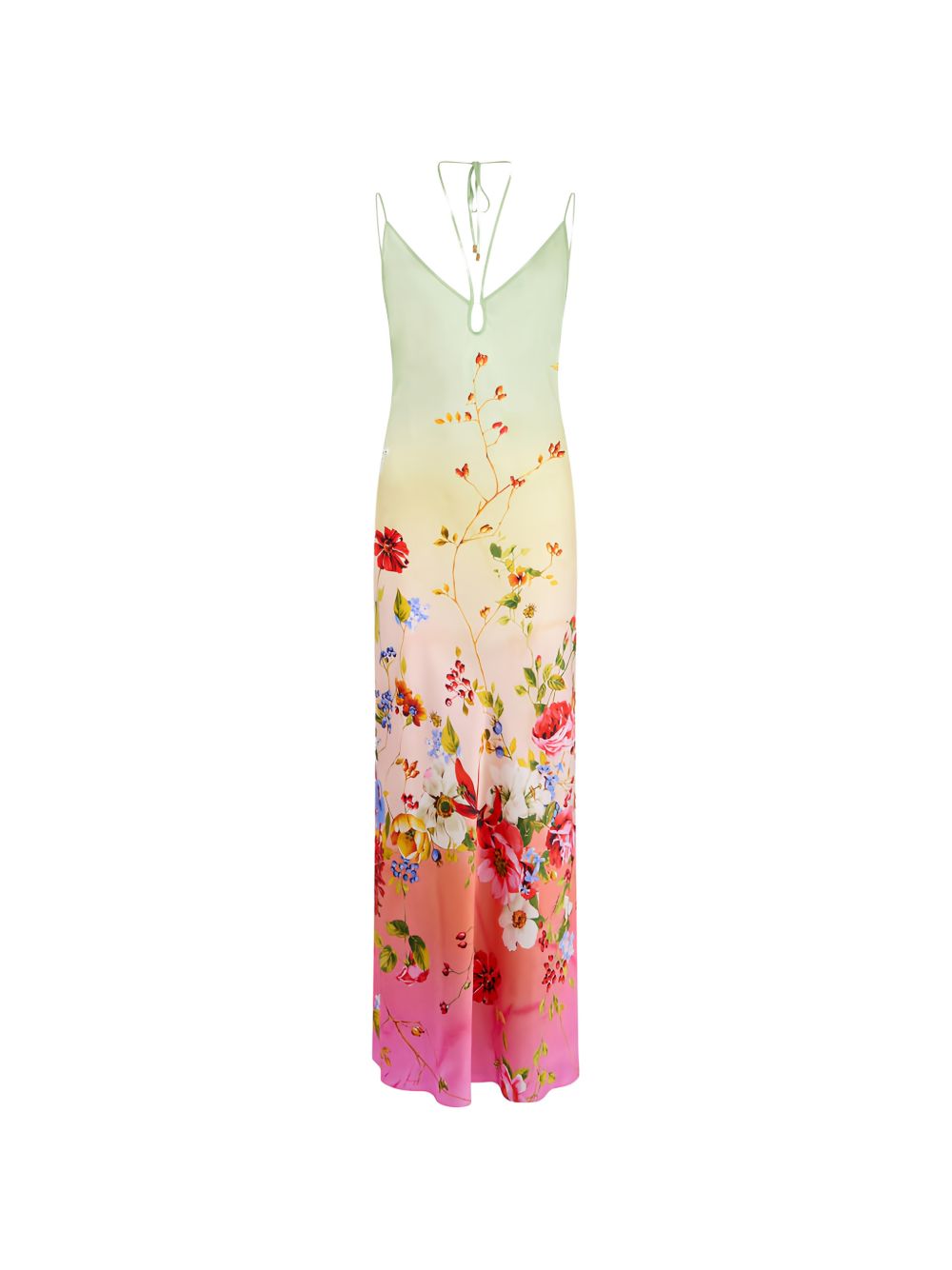 Gradient Silk Maxi Dress