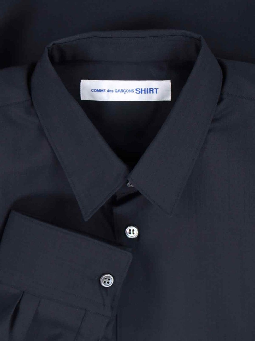 Classic Wool Shirt – Navy Blue
