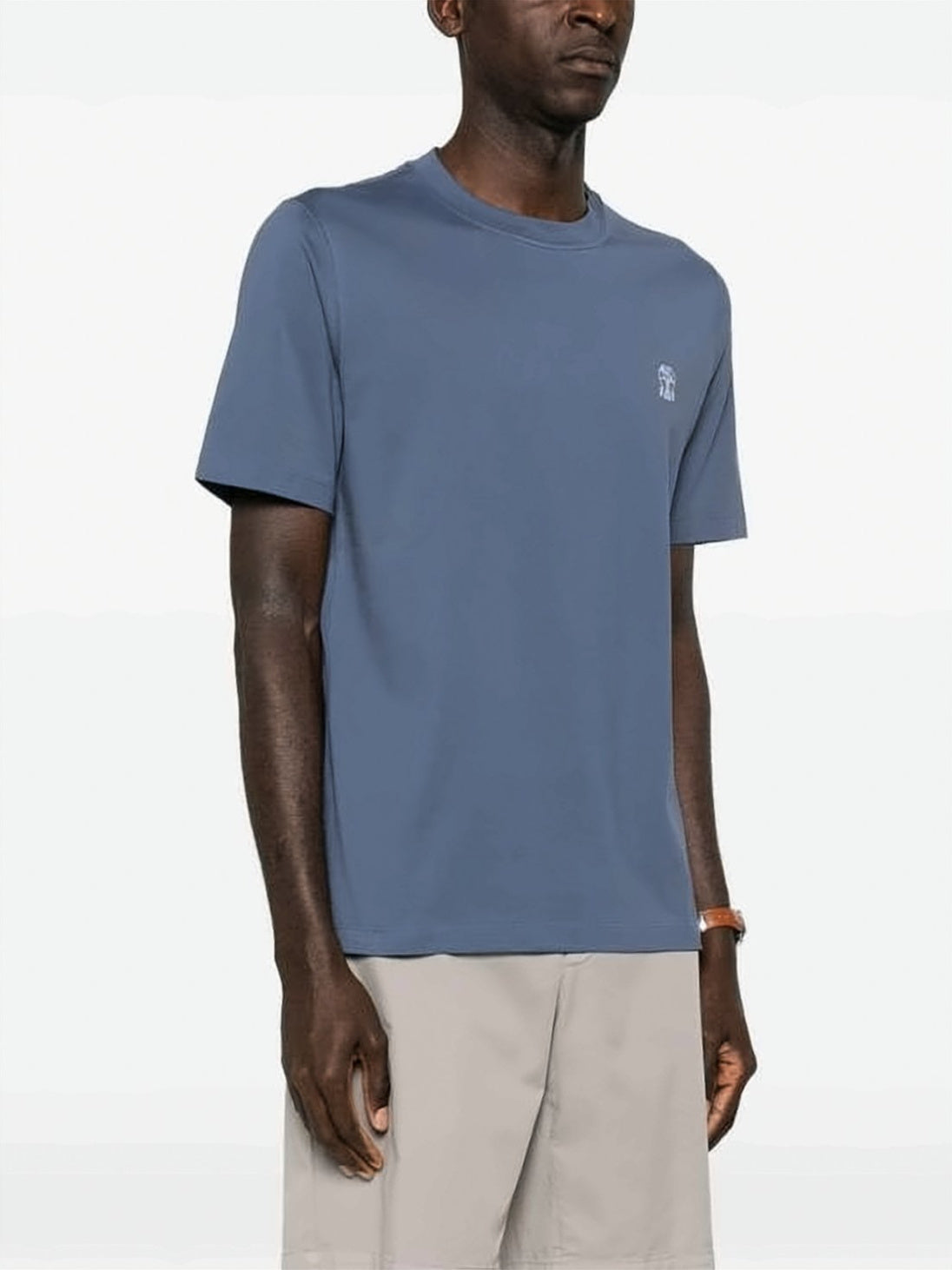 Crew Neck T-Shirt with Embroidered Logo