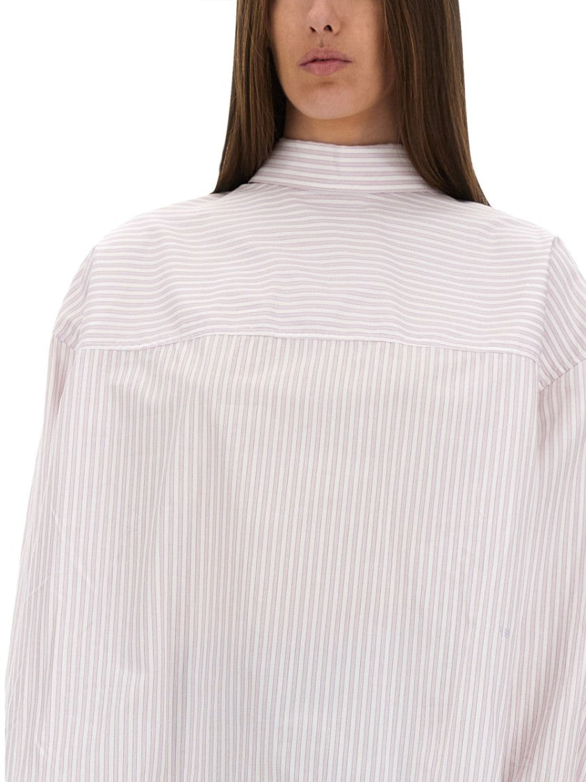 Oversized Blouse With Knotted Collar