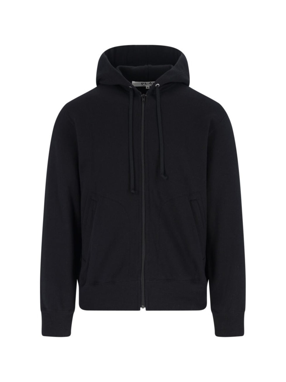 Logo Zip Hoodie – Black