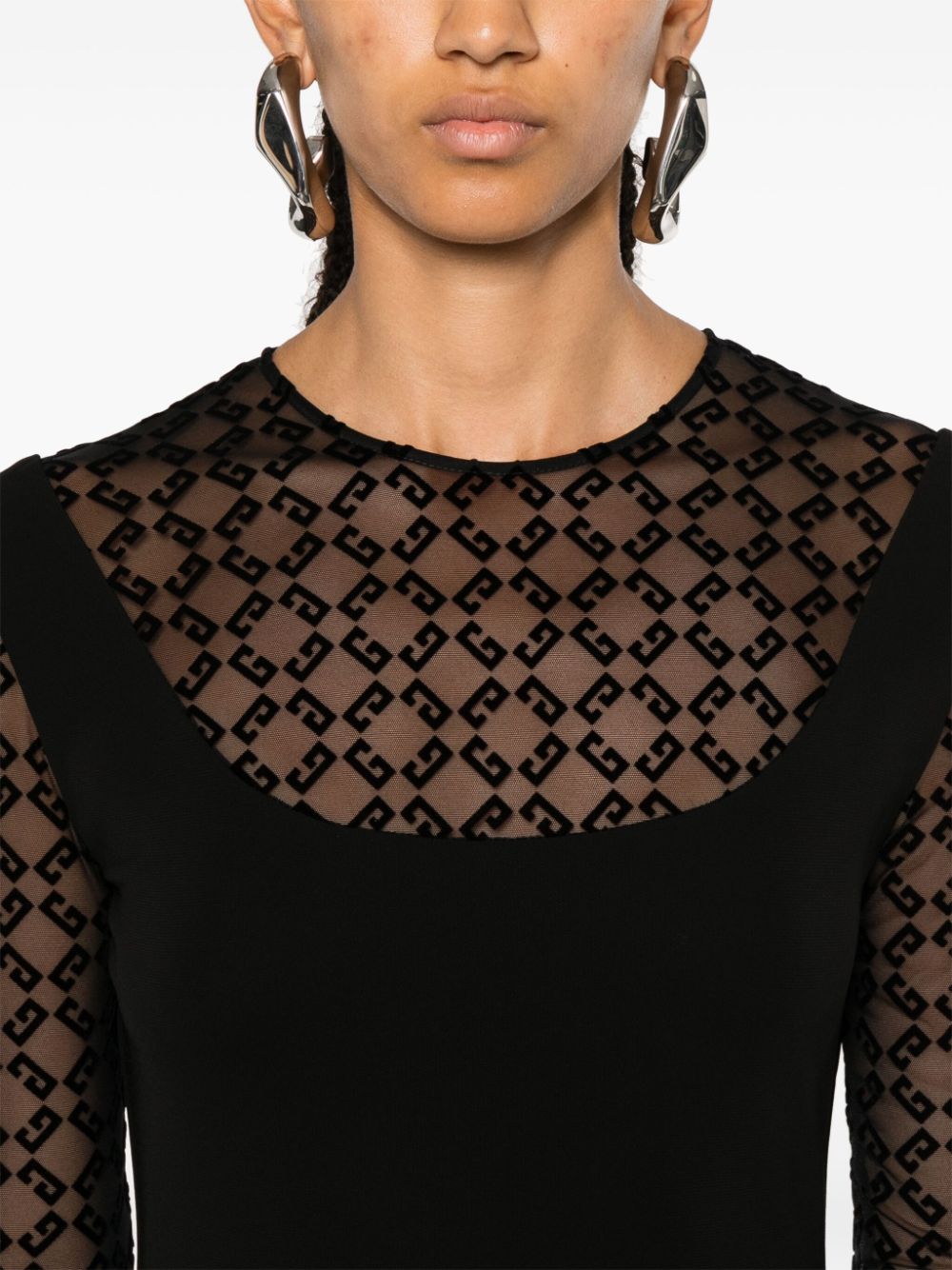 Mid-Length Black Crepe Dress