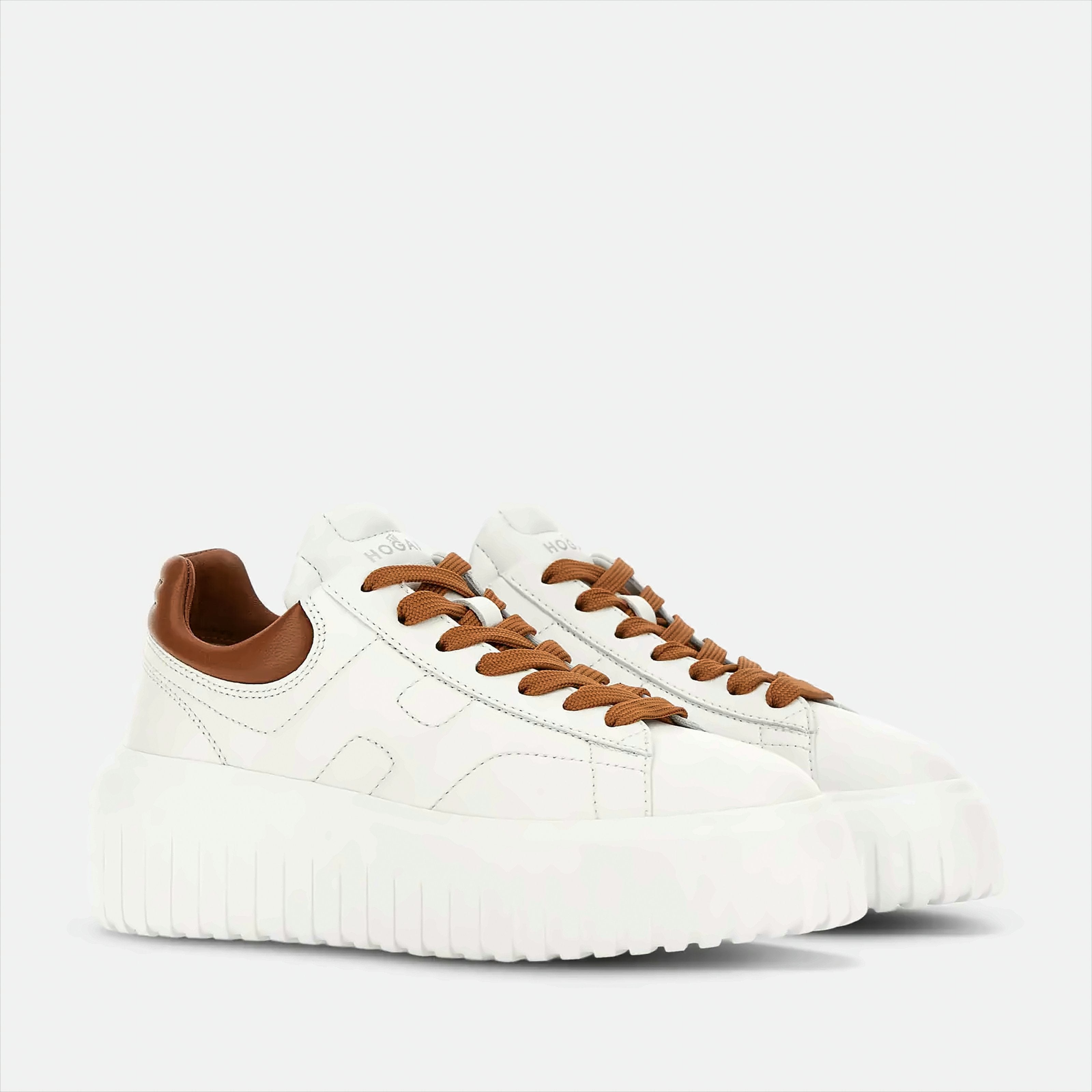 Elegant White Leather Sneakers