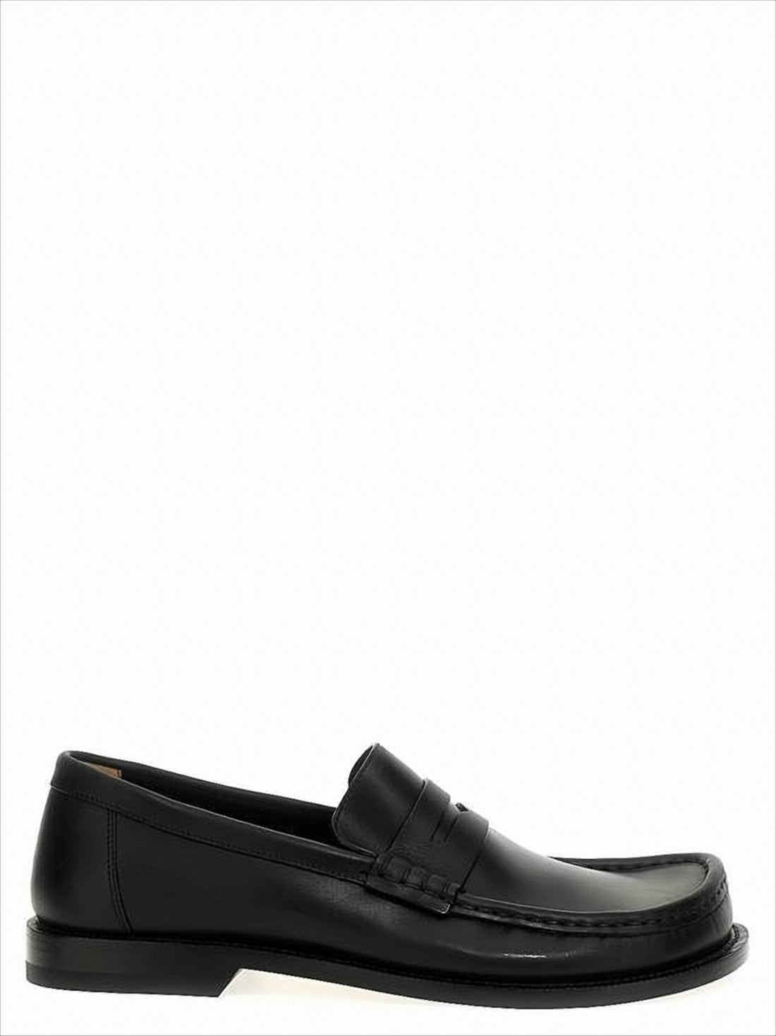 Calf Leather Loafers with Classic Penny Strap