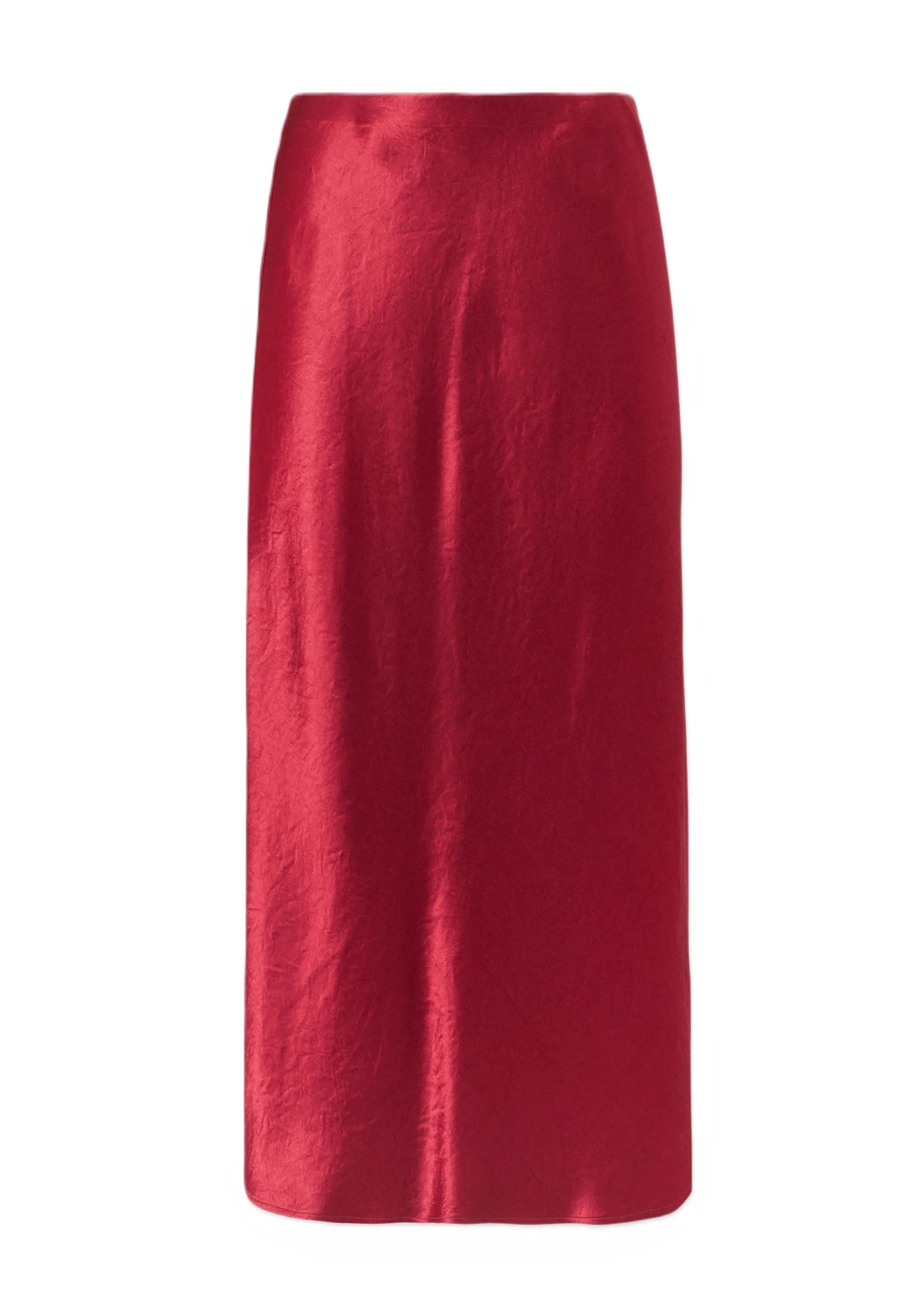 Red Acetate Evening Gown