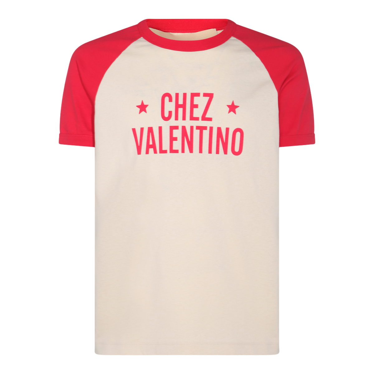 Classic Raglan T-Shirt with Red Accents