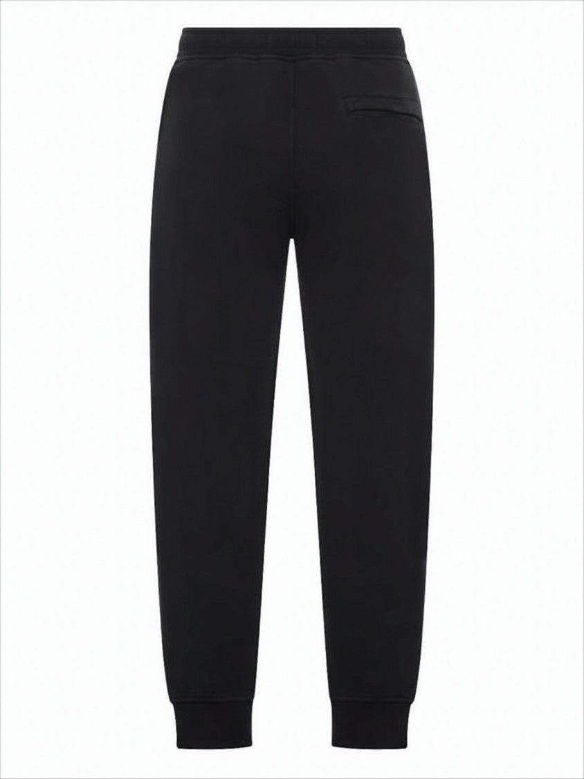 Tapered Black Jogger Pants with Ribbed Cuffs