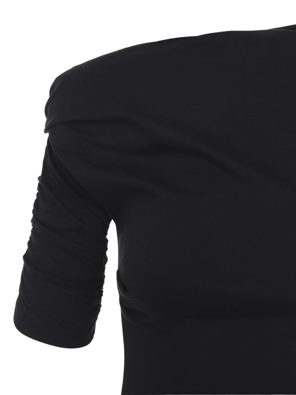 Asymmetrical One-Shoulder Bodycon Mini Dress With Ruched Sleeve