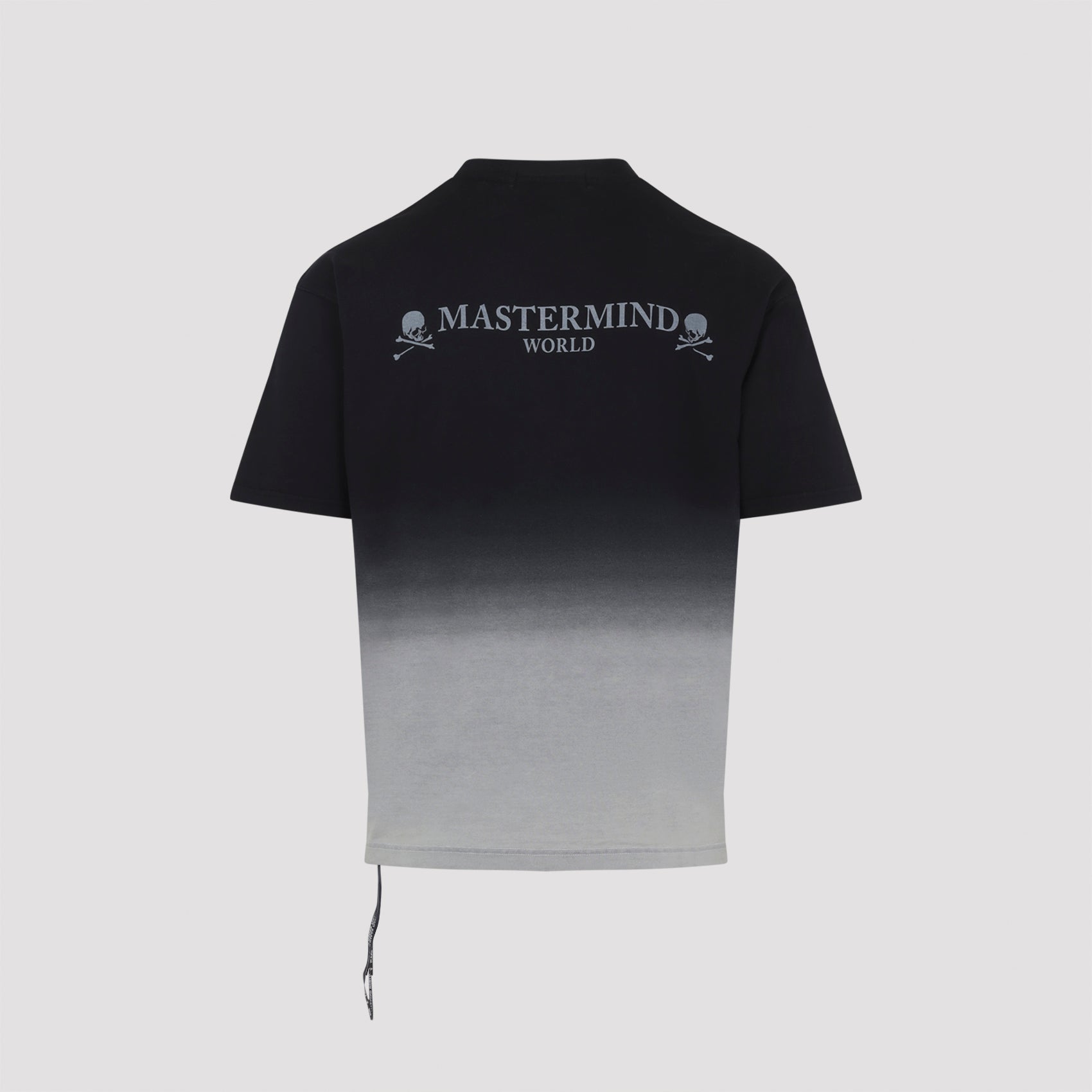 Gradient Design T-Shirt with Skull Emblem