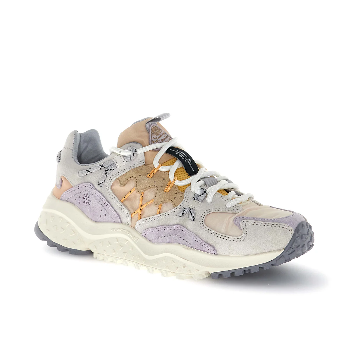 Fashion-Forward Chunky Sneakers with Suede and Mesh Panels