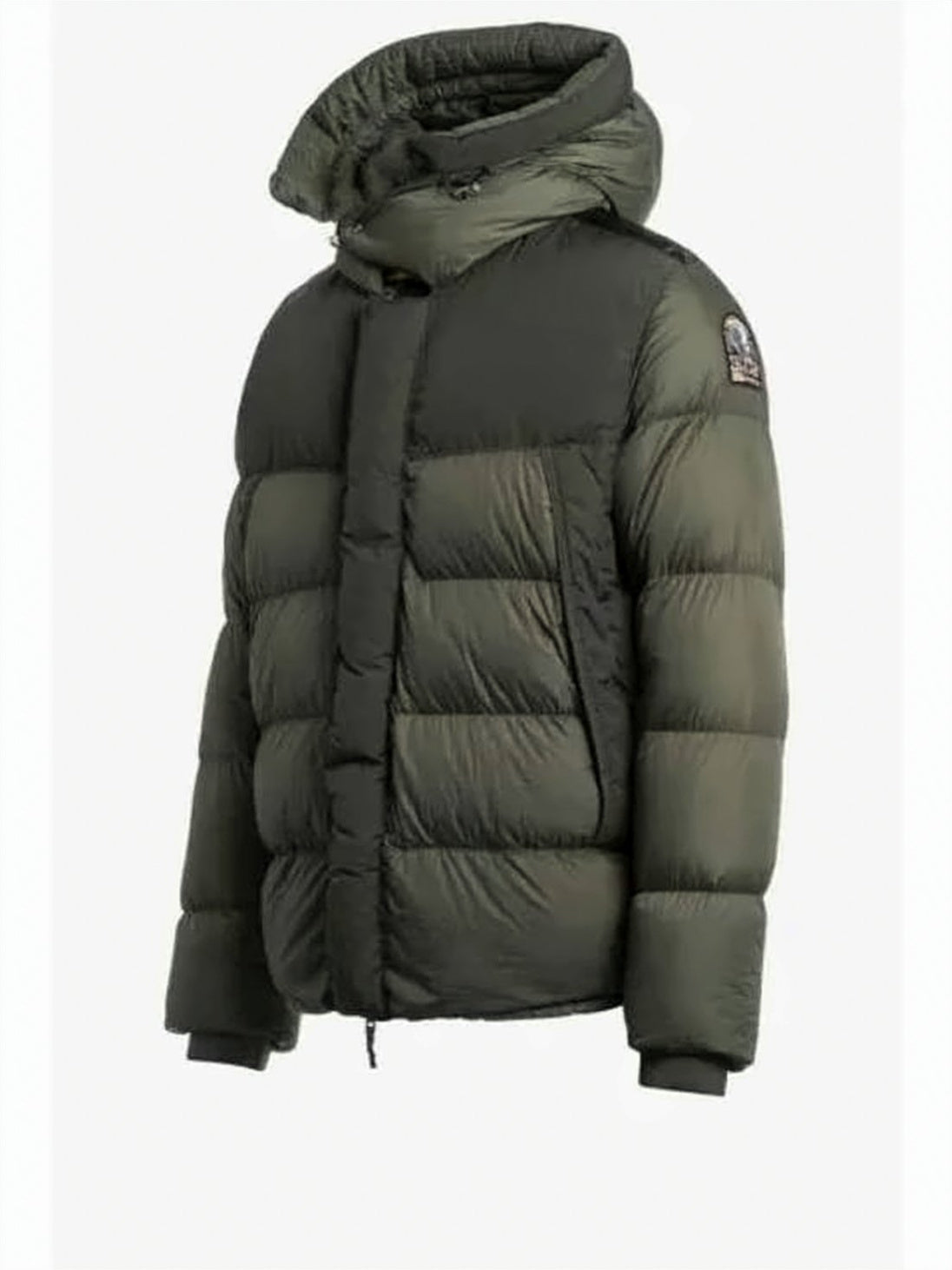 Quilted Padded Jacket with High Collar and Cropped Fit