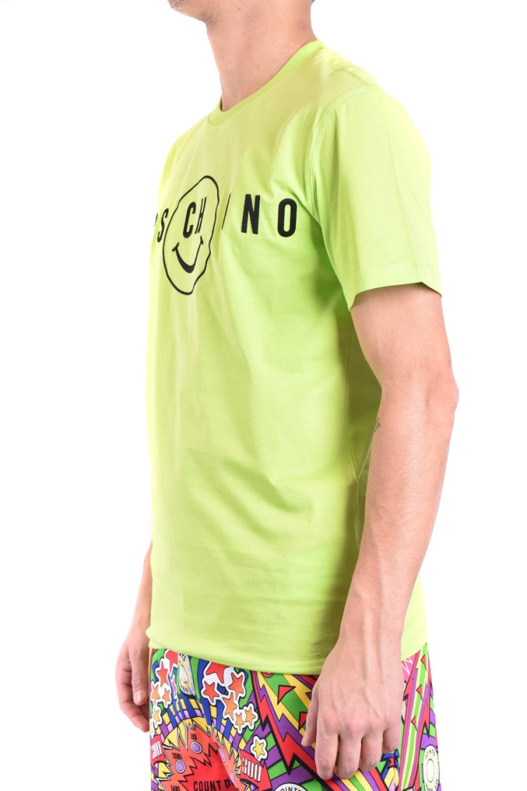 Multicolor Graphic T-Shirt With Smiley Detail
