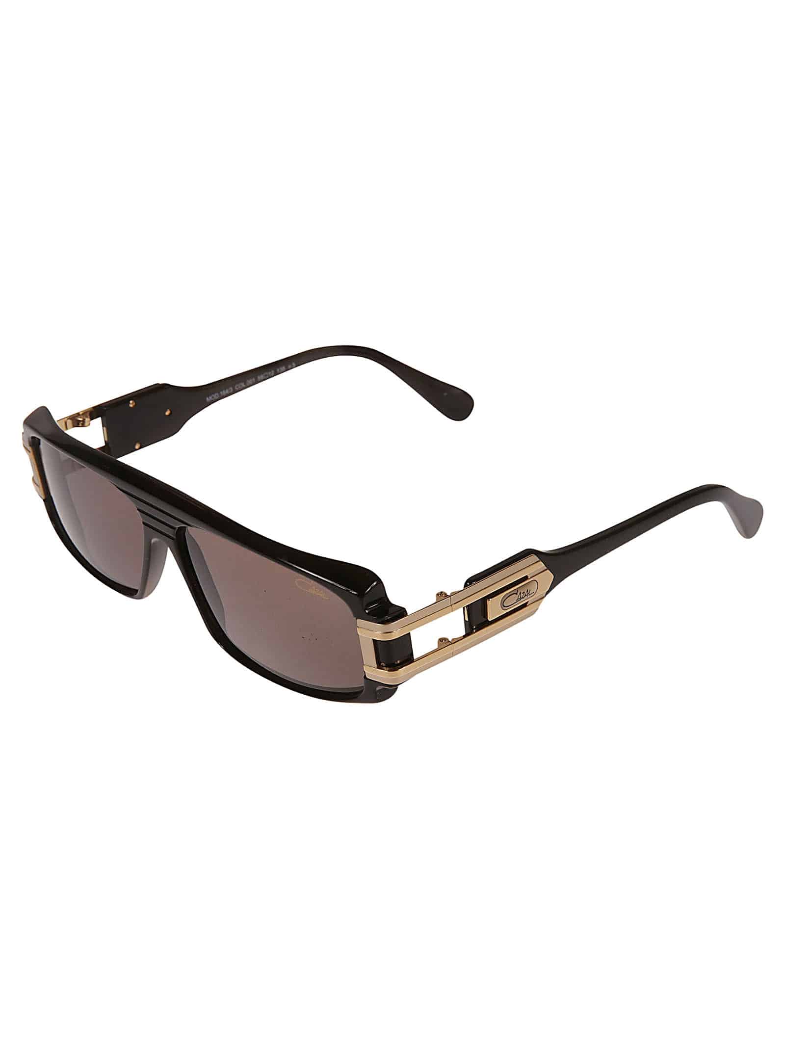 164/3 Rectangular Sunglasses with Gold Accents and Dark Lenses