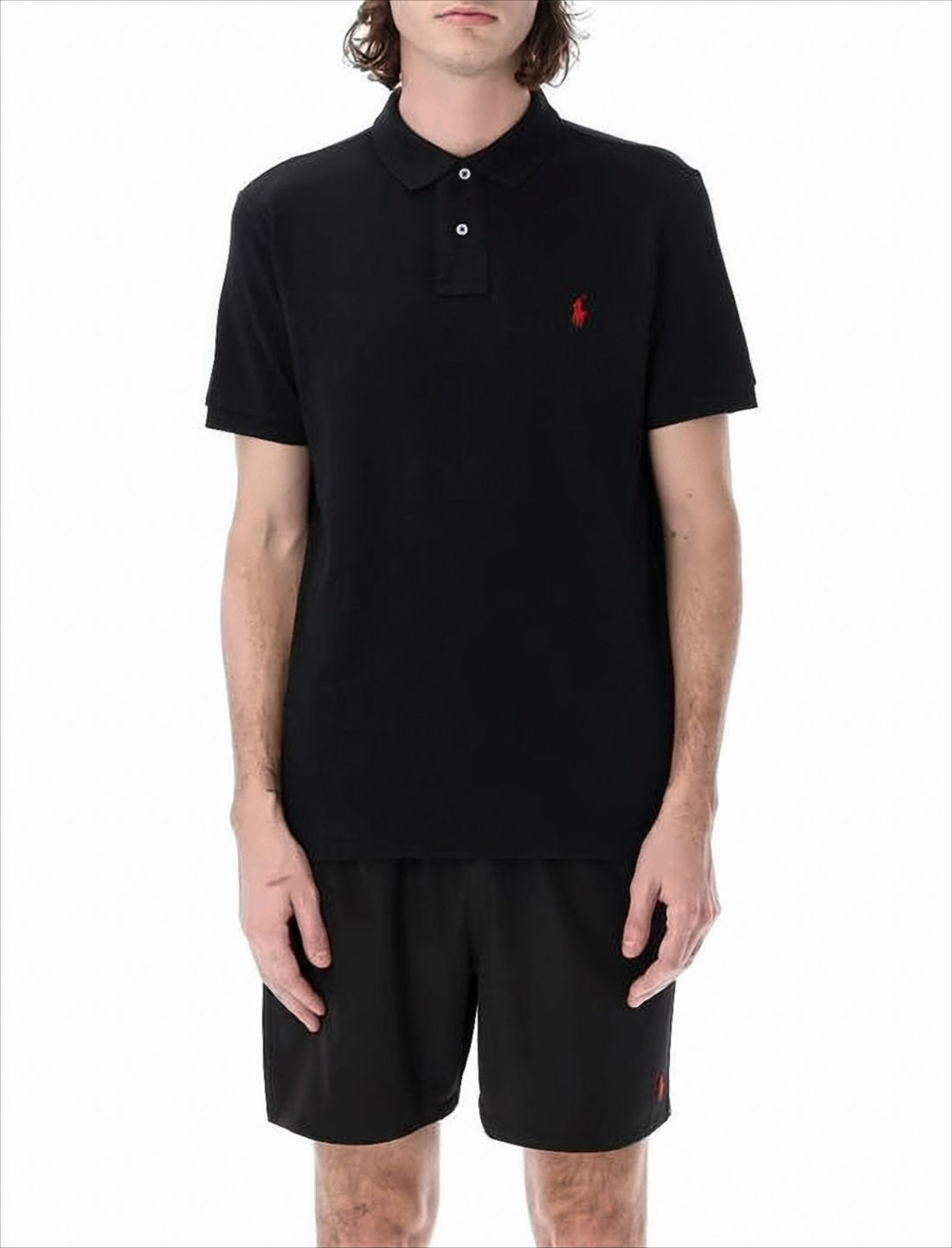 Short-Sleeve Polo Shirt with Traditional Collar