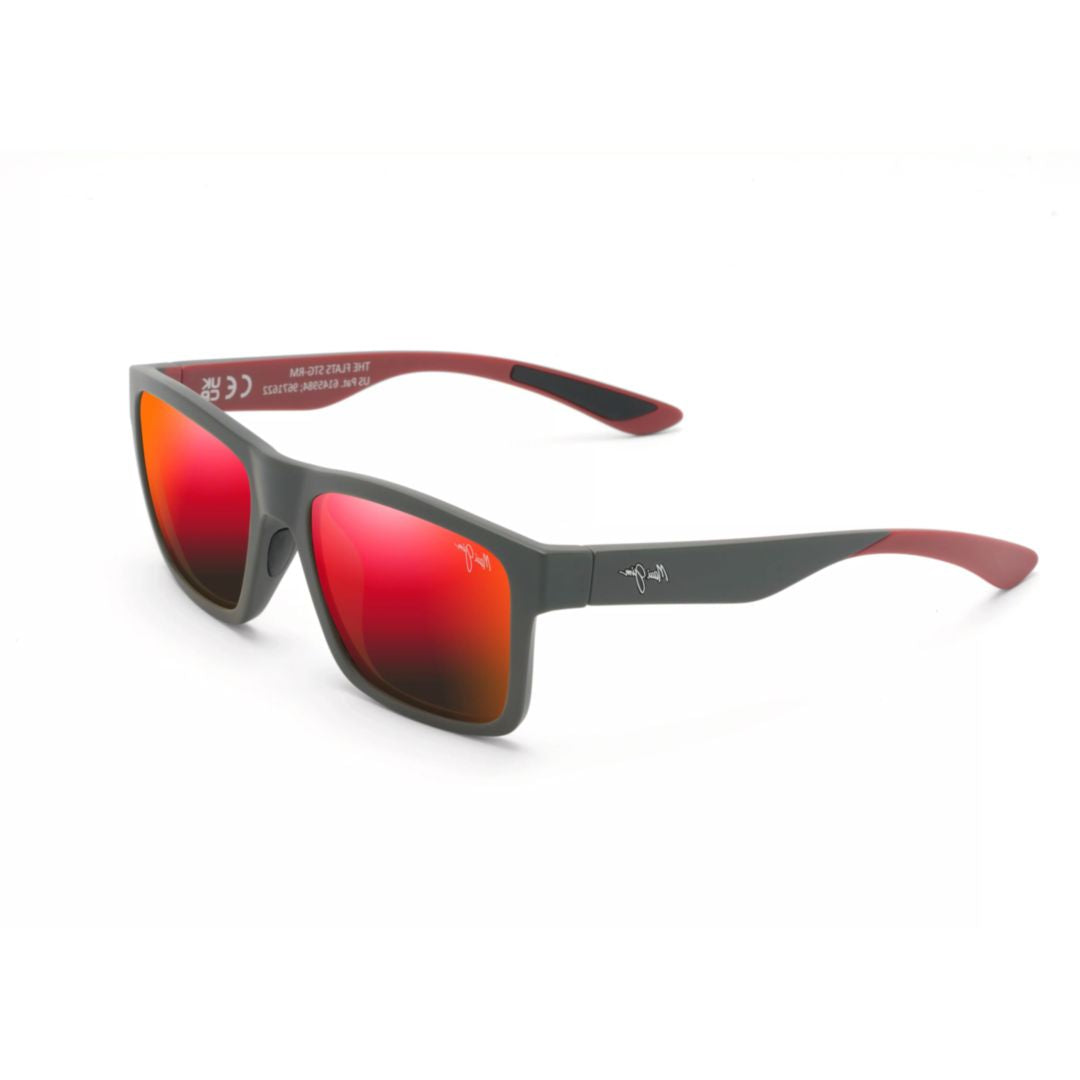 The Flats Rectangular Sunglasses with Matte Black Frame
